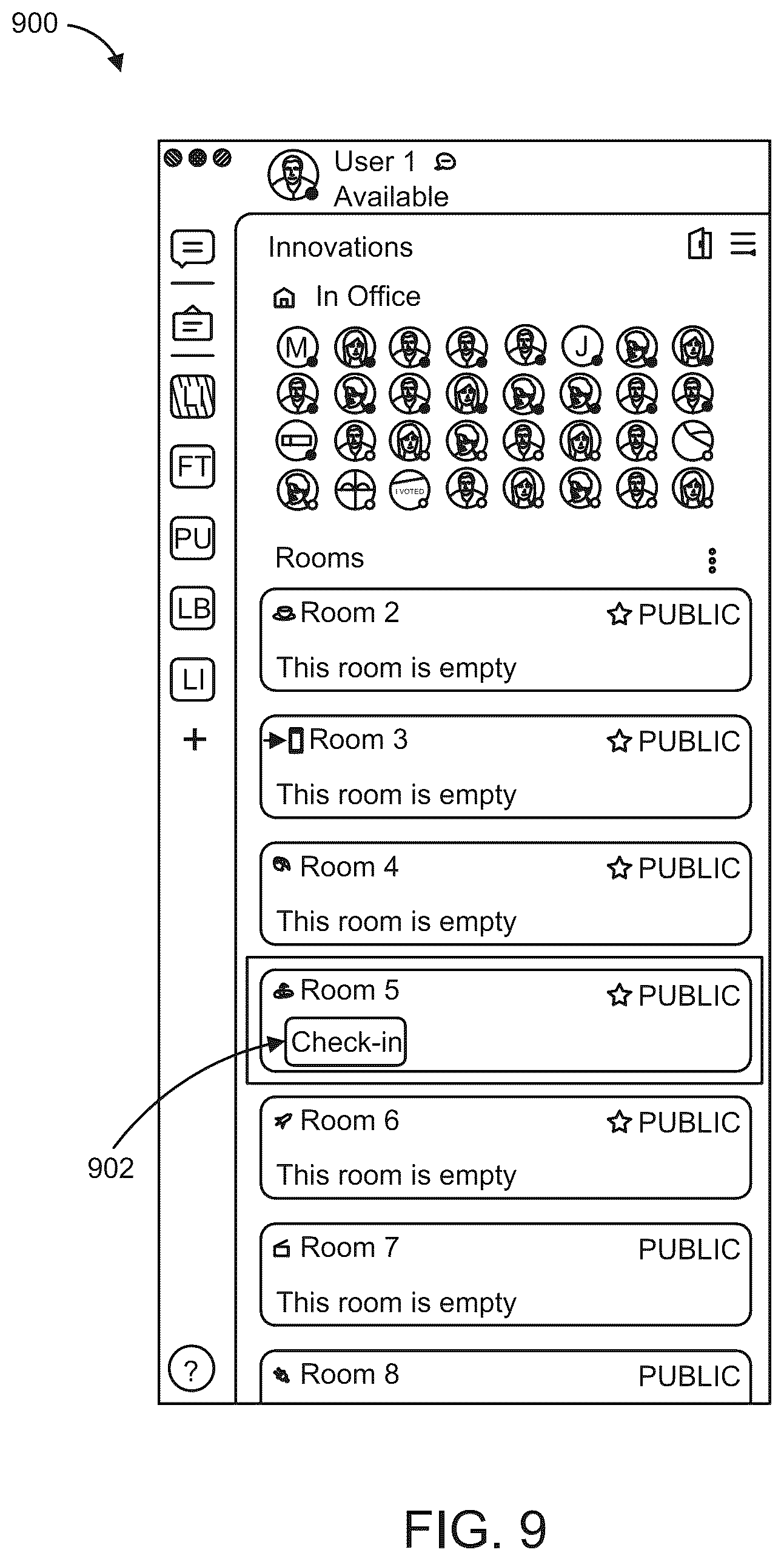 Patent US12375623 Figure 9 – Methods and systems for facilitating a collaborative work environment