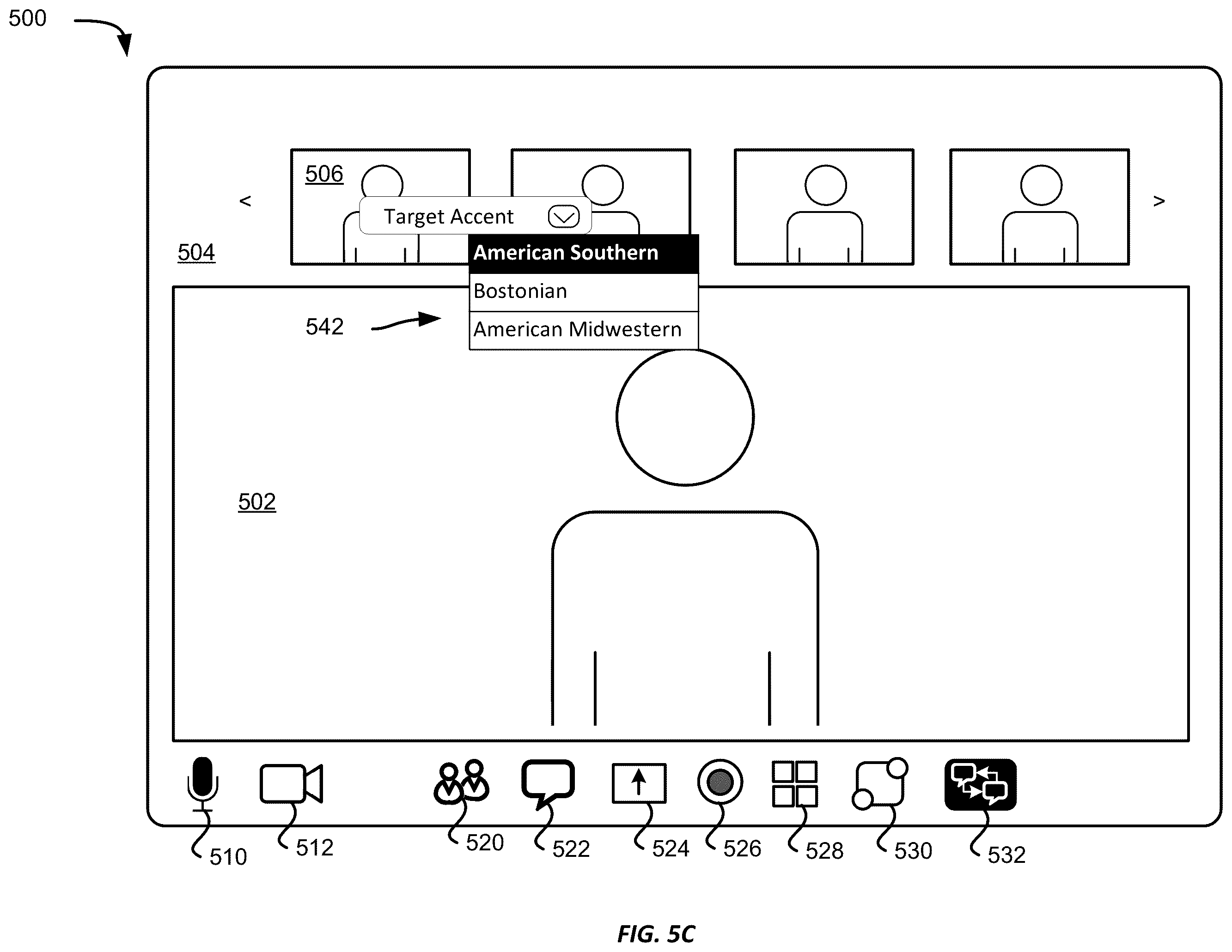 Patent US12375624 Figure 8 – Accent conversion for virtual conferences