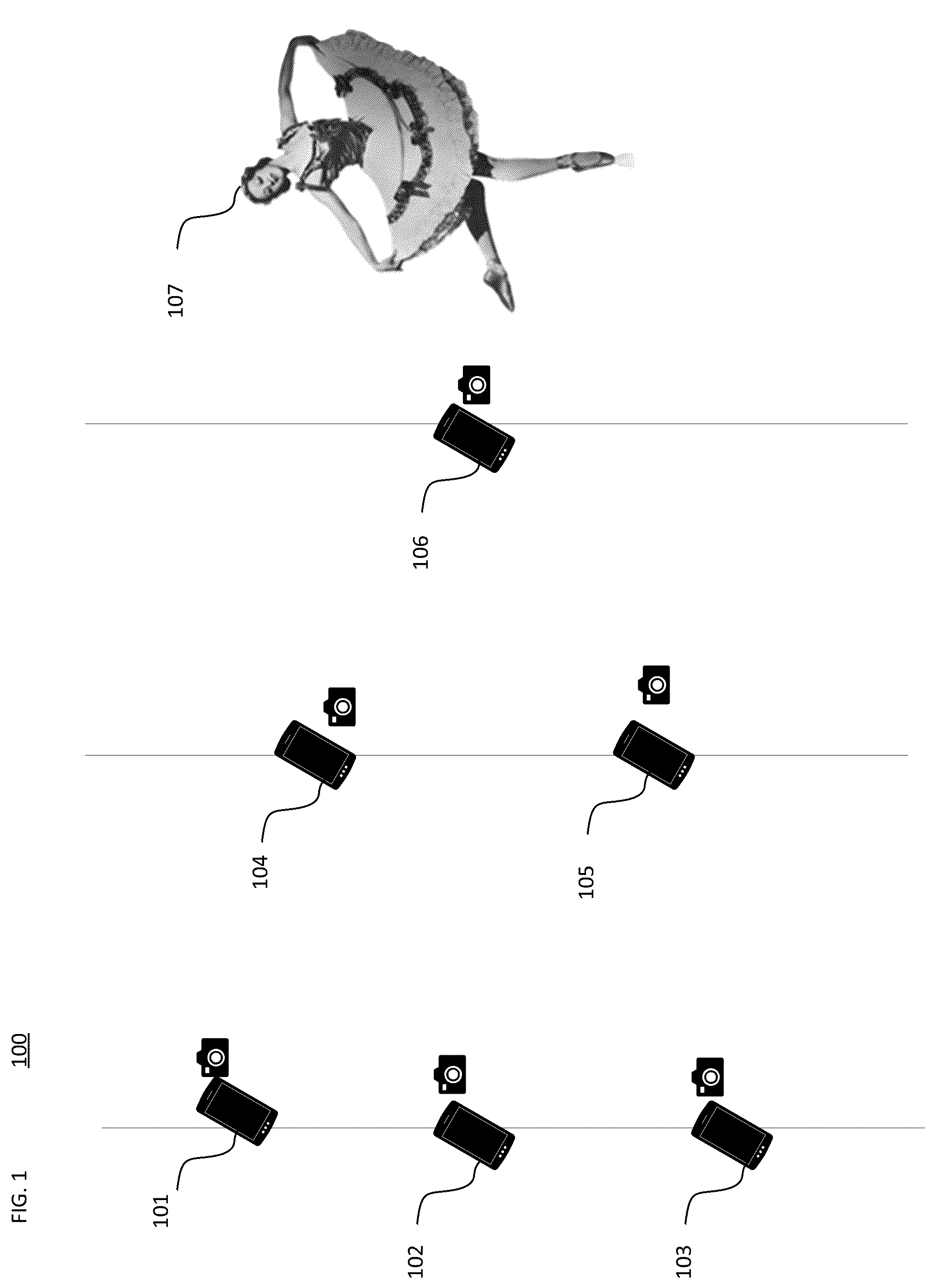 Patent US12375636 — Generating holographic or lightfield views using crowdsourcing — Figure 1