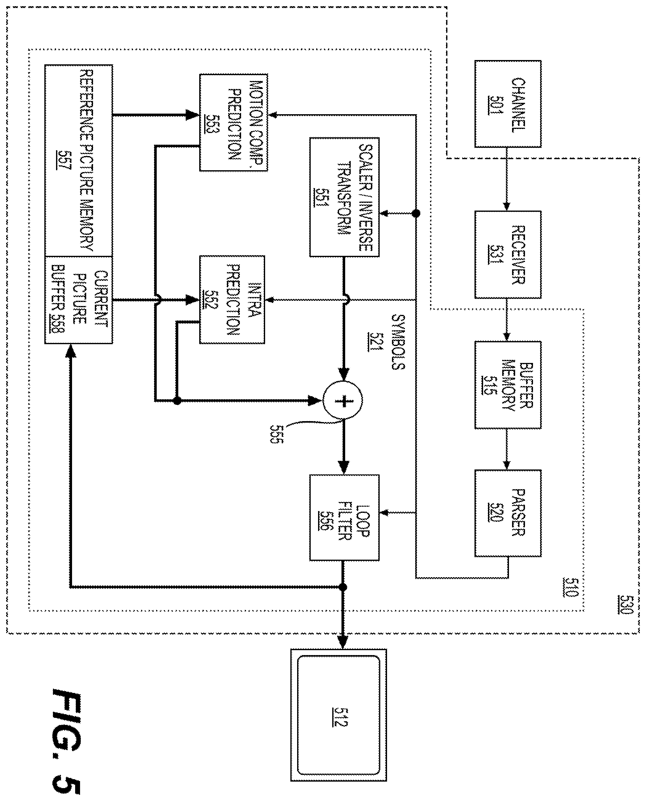 Patent US12375651 Figure 6 – Adaptive up-sampling filter for luma and chroma with reference picture resampling (RPR)