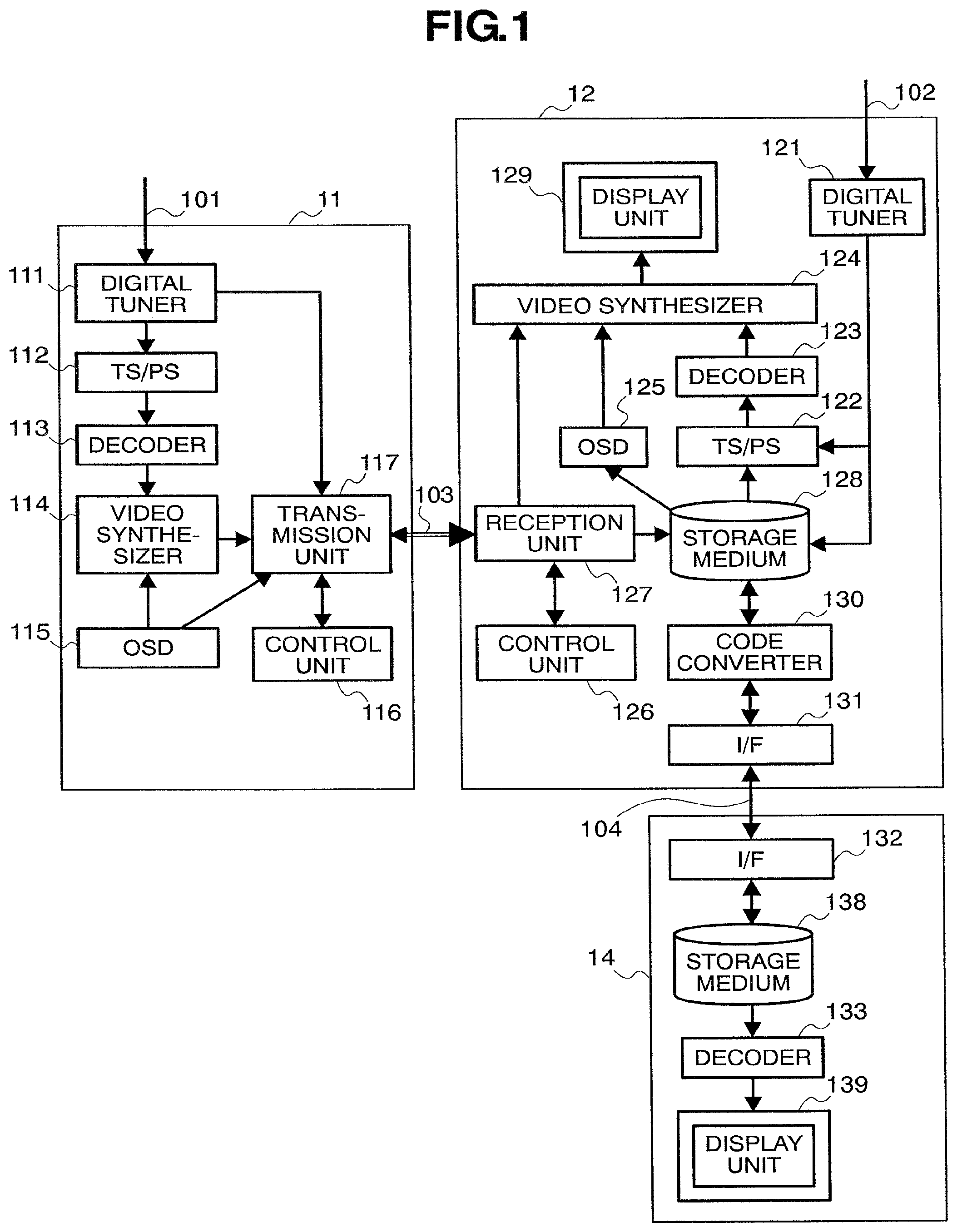 Patent US12375748 Figure 1 – Video processing system for demultiplexing received compressed and non-compressed video signals and transmitting demultiplexed signals