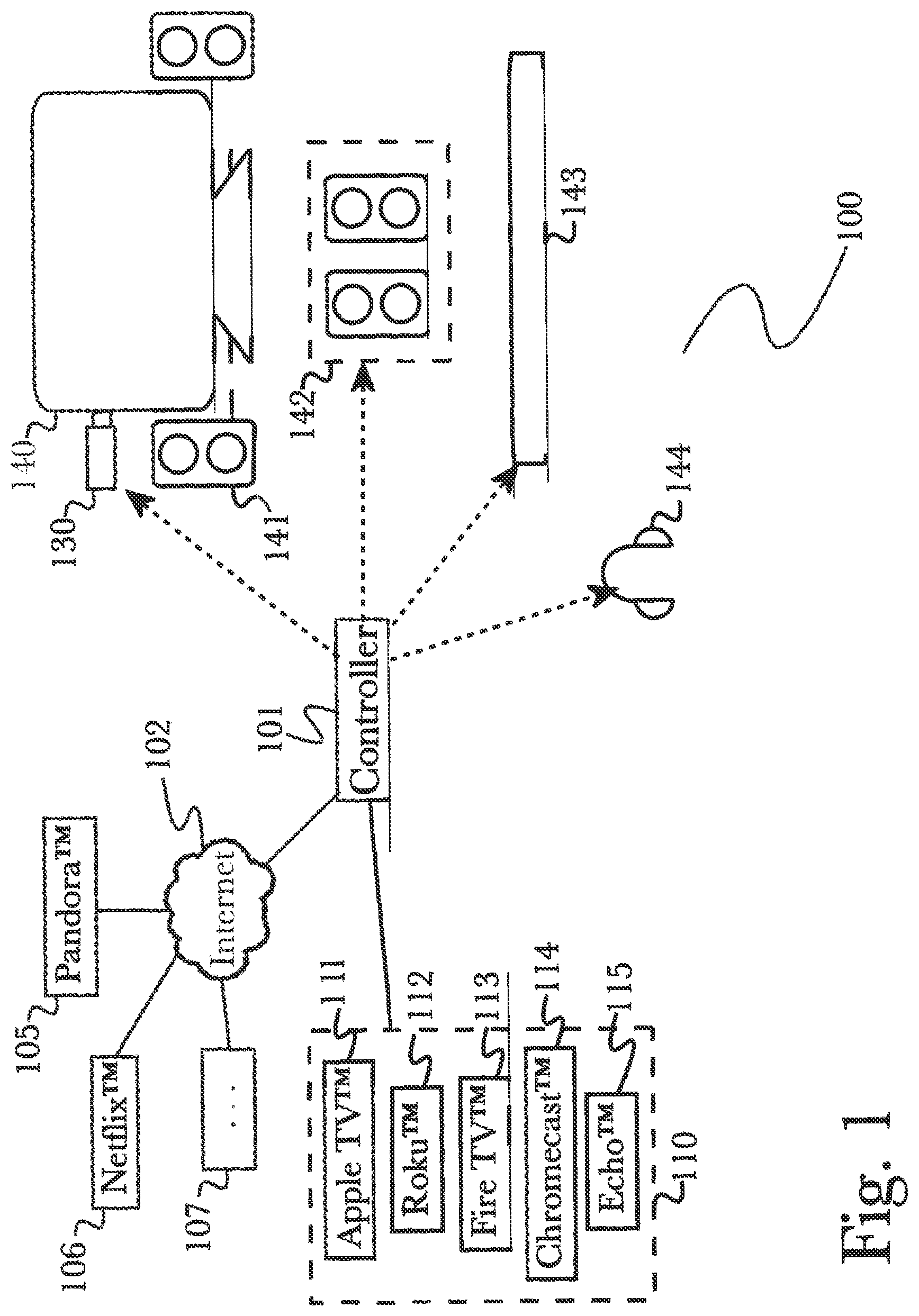Patent US12375753 Figure 1 – Audio duplication and redirection system