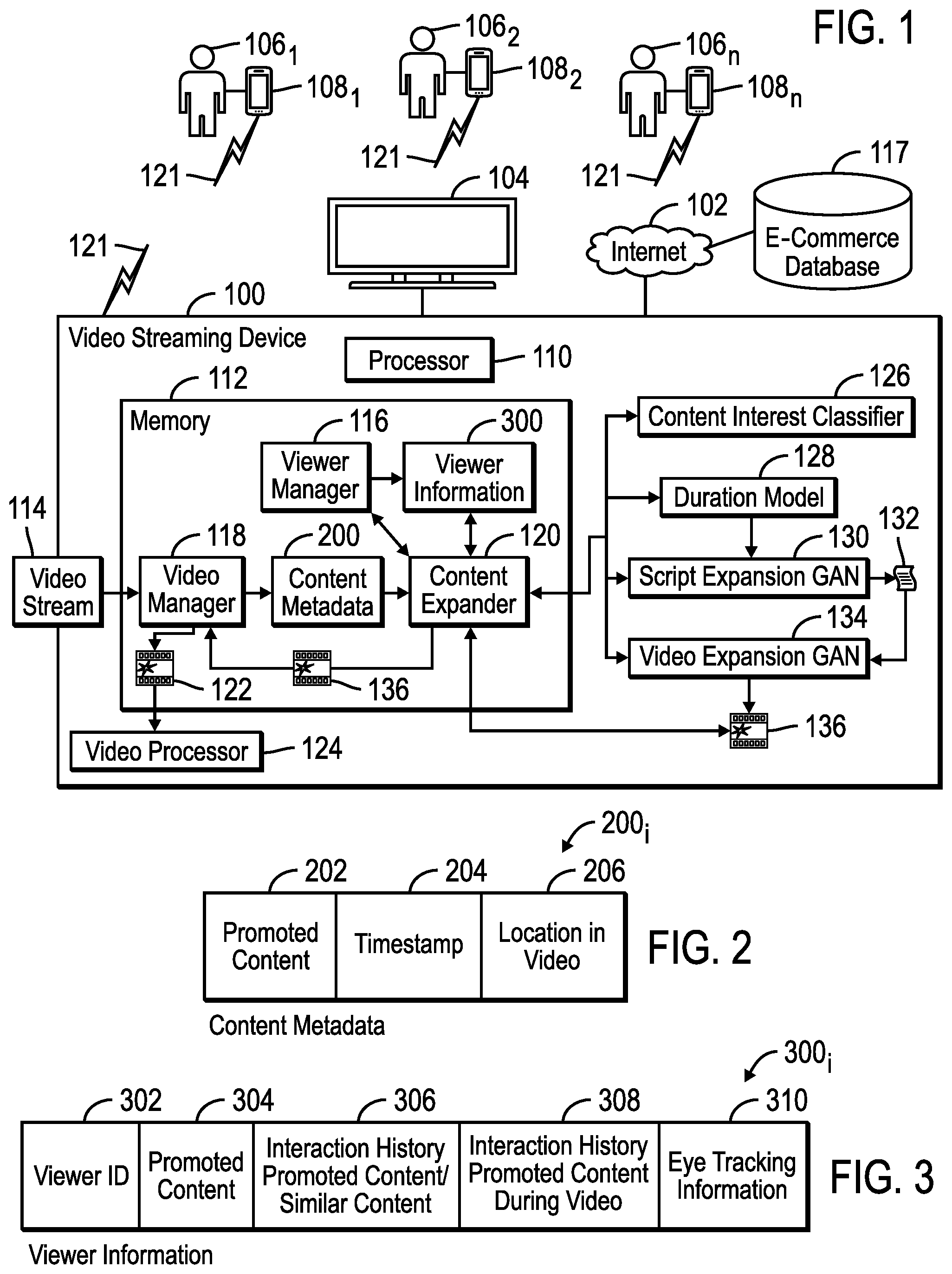 Patent US12375778 Figure 1 – Generating expanded content in a video stream based on predicting viewer behavior
