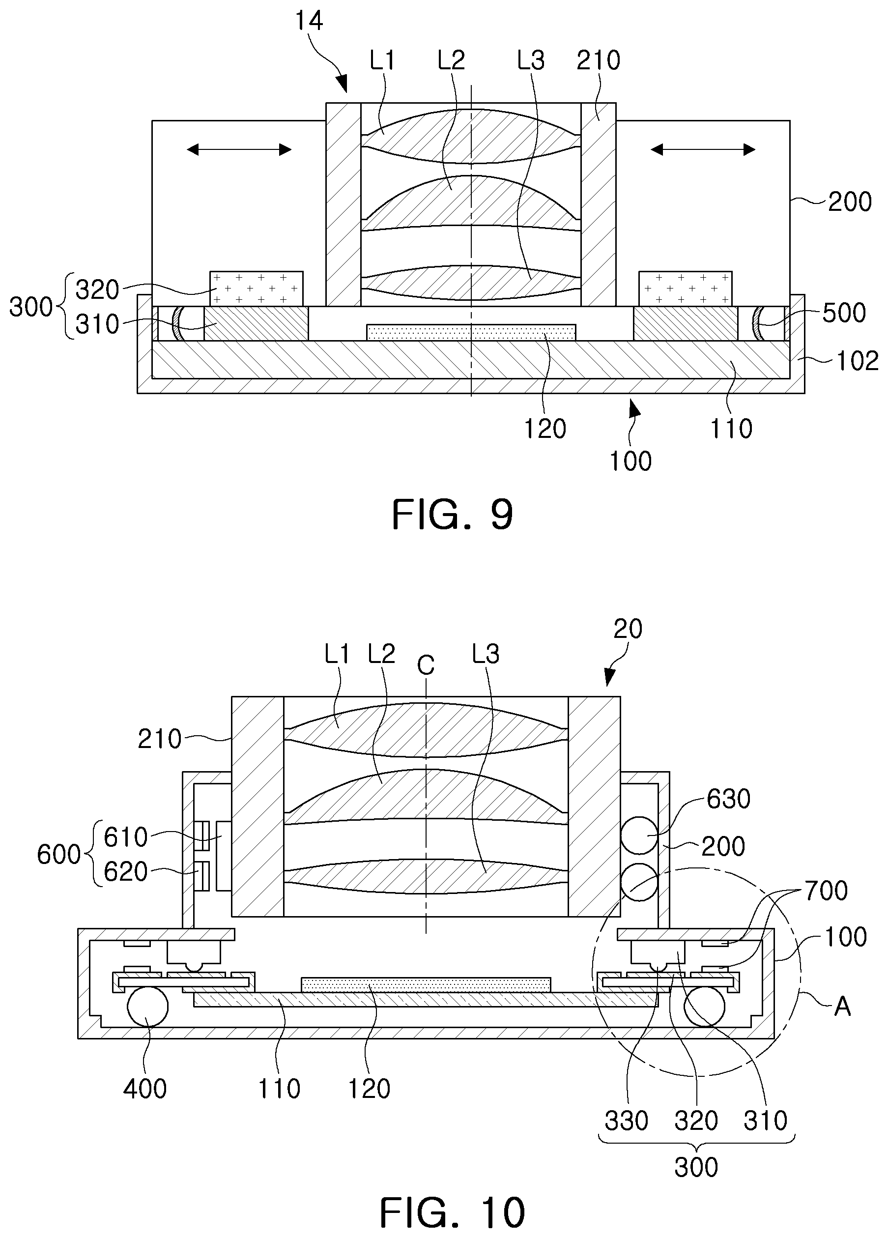 Patent US12375784 Figure 5 – Camera module with piezoelectric driving member
