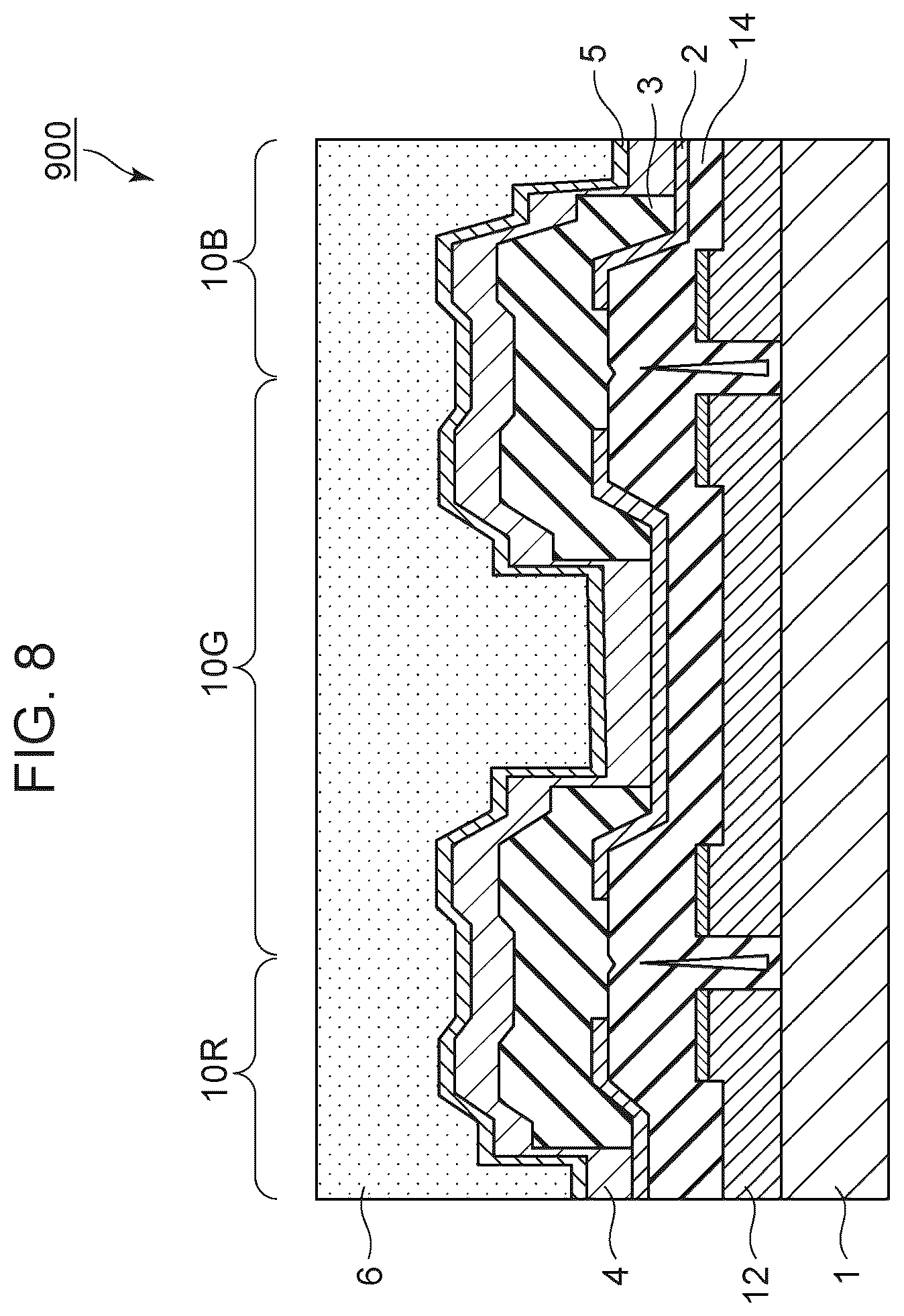 Patent US12375786 Figure 8 – Apparatus, display apparatus, photoelectric conversion apparatus, electronic equipment, illumination apparatus, and moving object