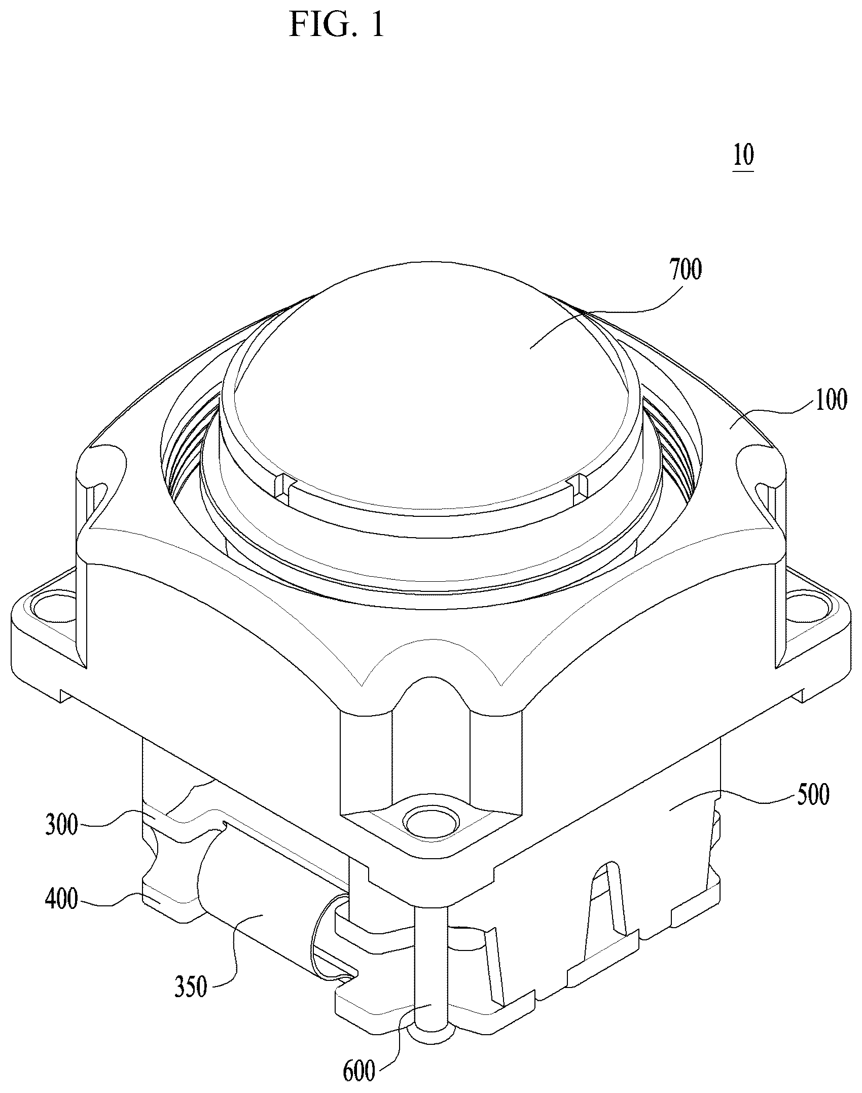 Patent US12375790 Figure 1 – Camera module including a housing with an adhesion surface