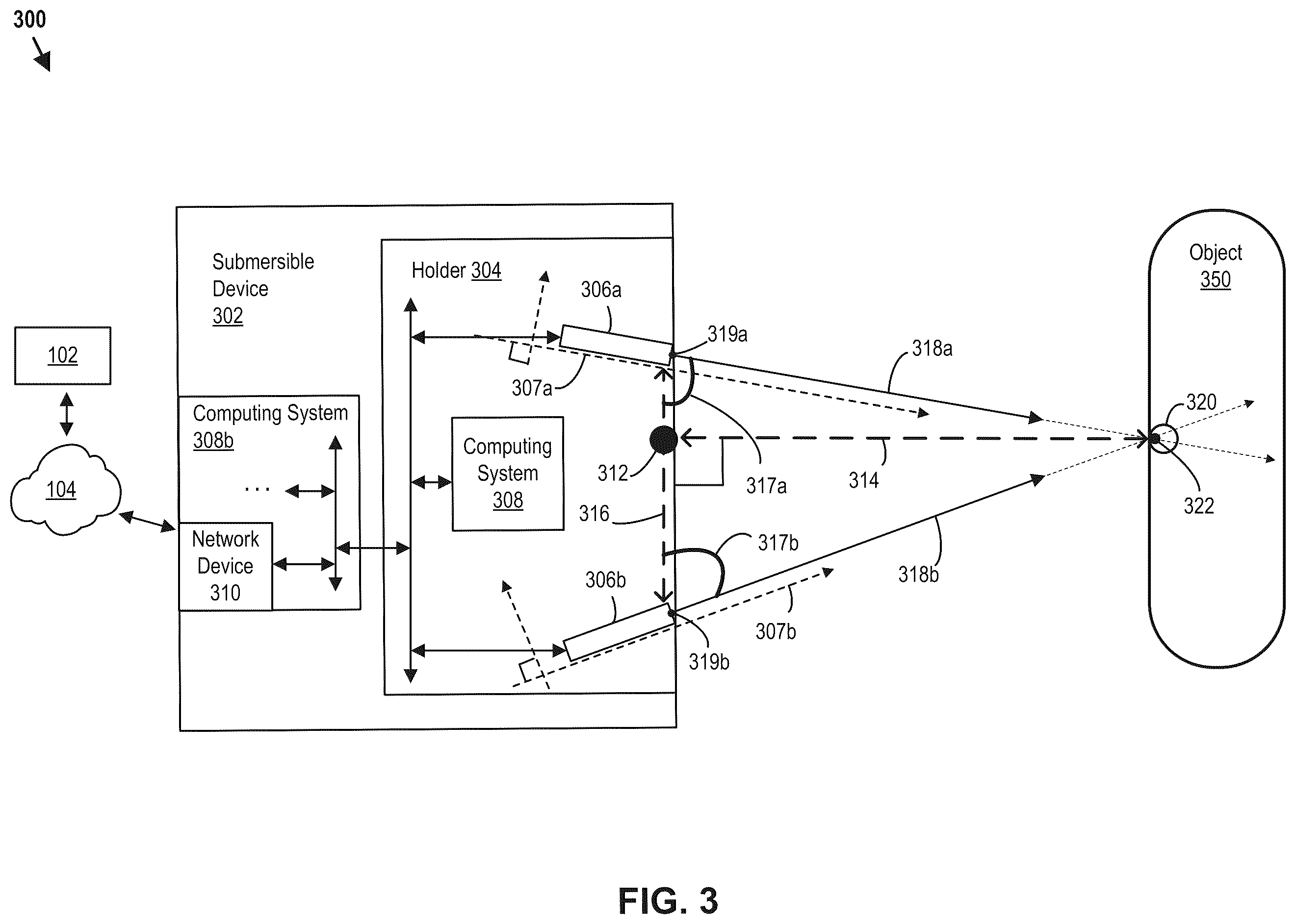 Patent US12375791 Figure 3 – System for underwater depth perception having multiple image sensors
