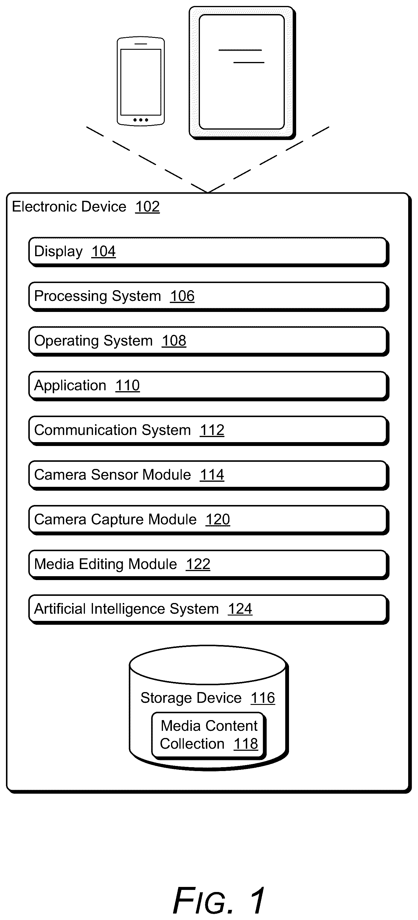 Patent US12375798 — Automatically customizing camera settings for users — Figure 1