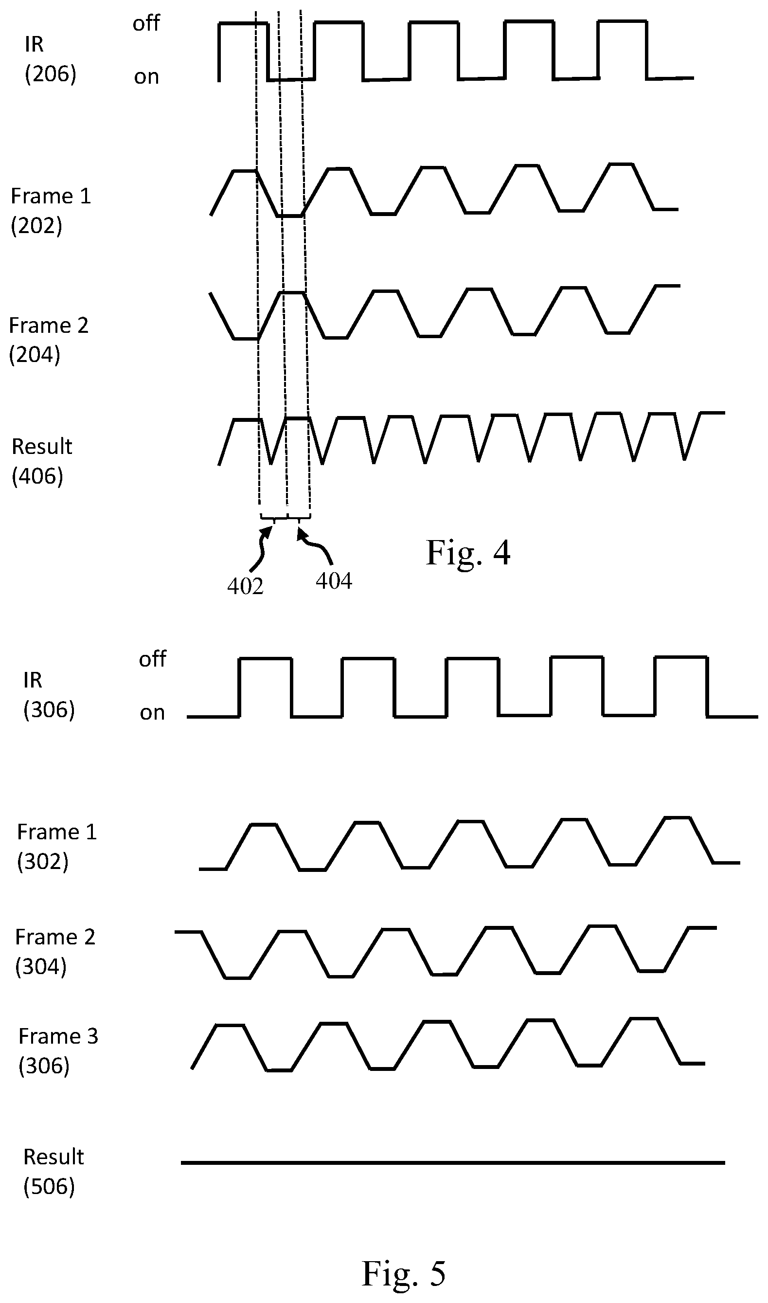 Patent US12375827 Figure 4 – Background light subtraction for infra-red images