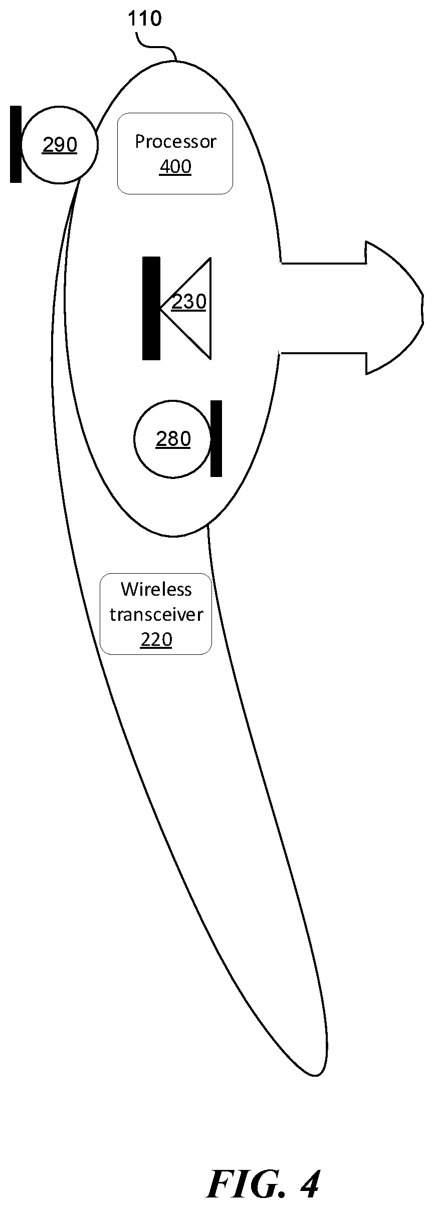 Patent US12375841 Figure 4 – Power management of the modular ear-cup and ear-bud