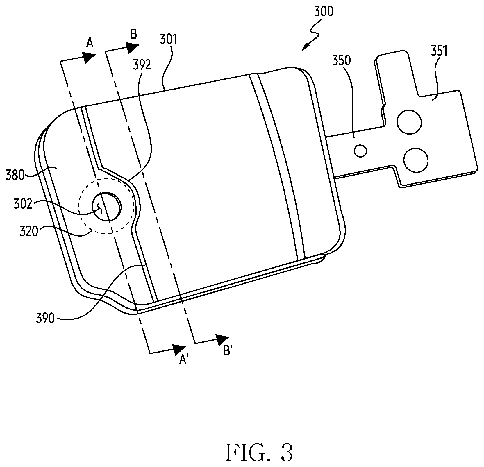 Patent US12375845 Figure 3 – Audio output device including extended resonance space and electronic device including the same
