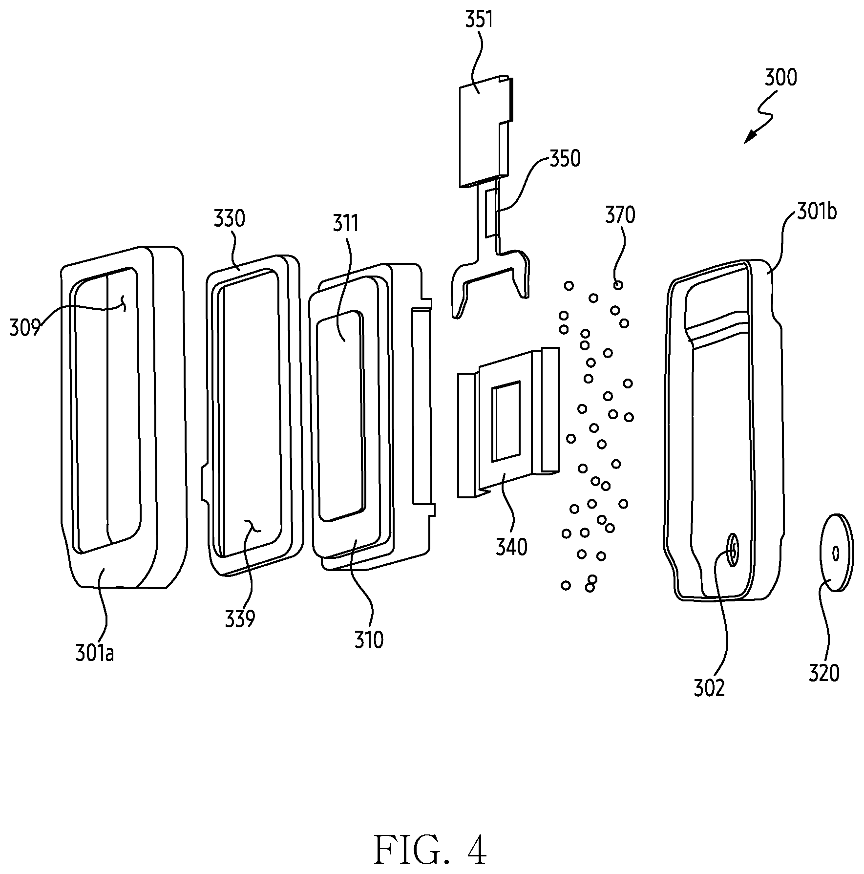 Patent US12375845 Figure 4 – Audio output device including extended resonance space and electronic device including the same