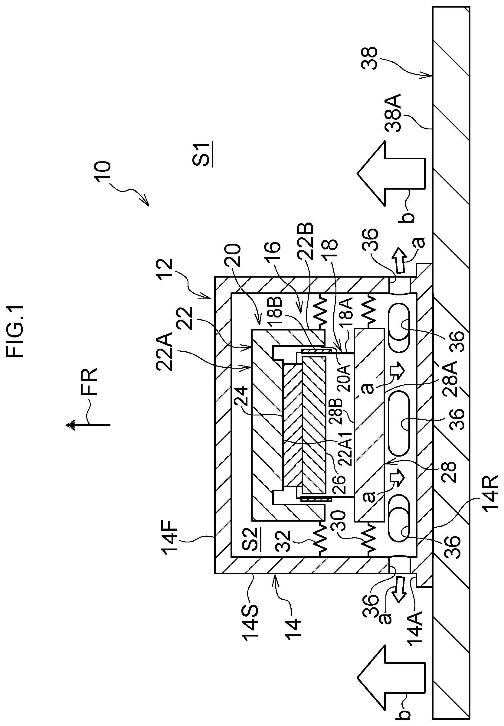 Patent US12375848 Figure 1 – Electroacoustic transducer and electroacoustic transducer unit