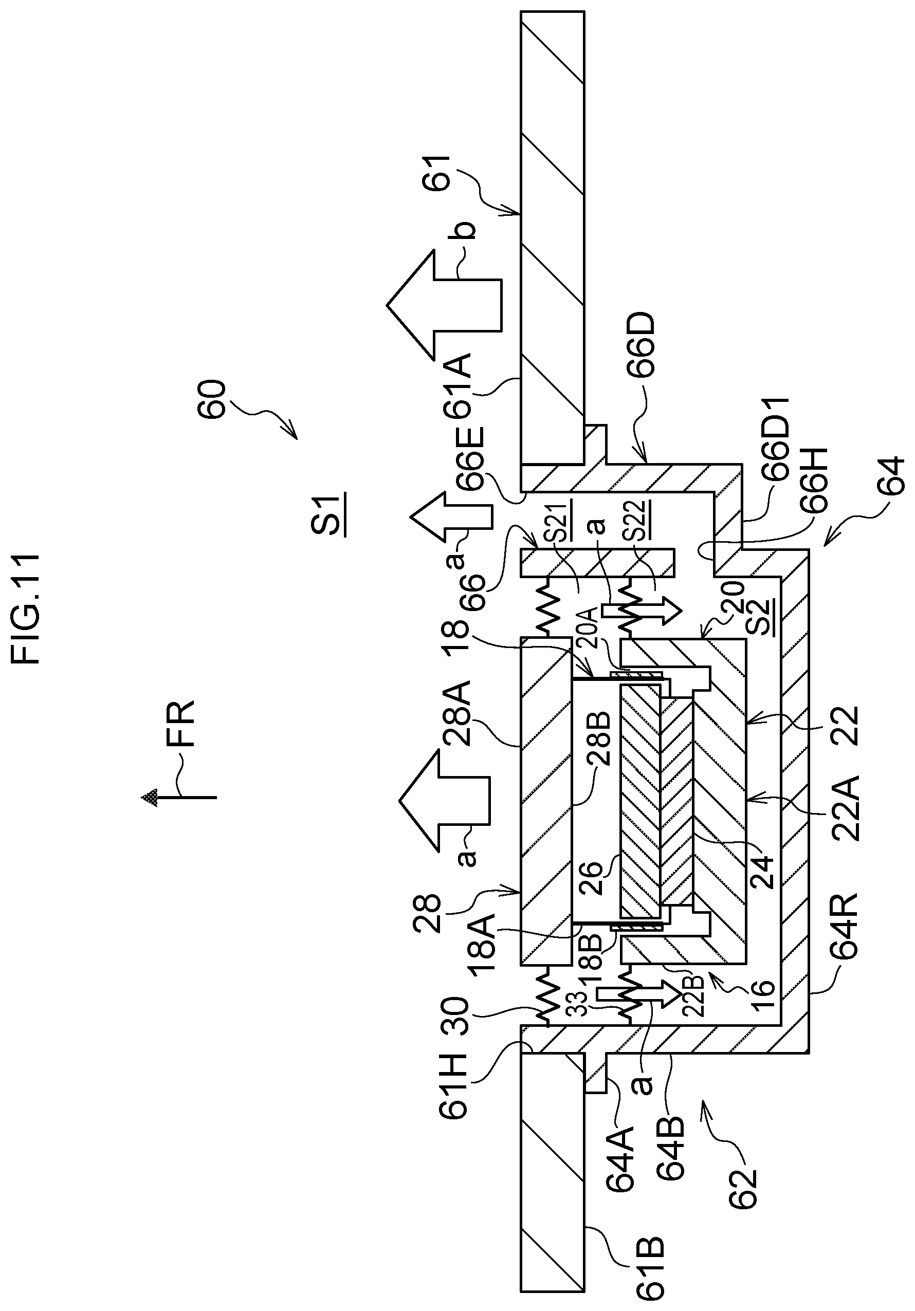 Patent US12375848 Figure 11 – Electroacoustic transducer and electroacoustic transducer unit