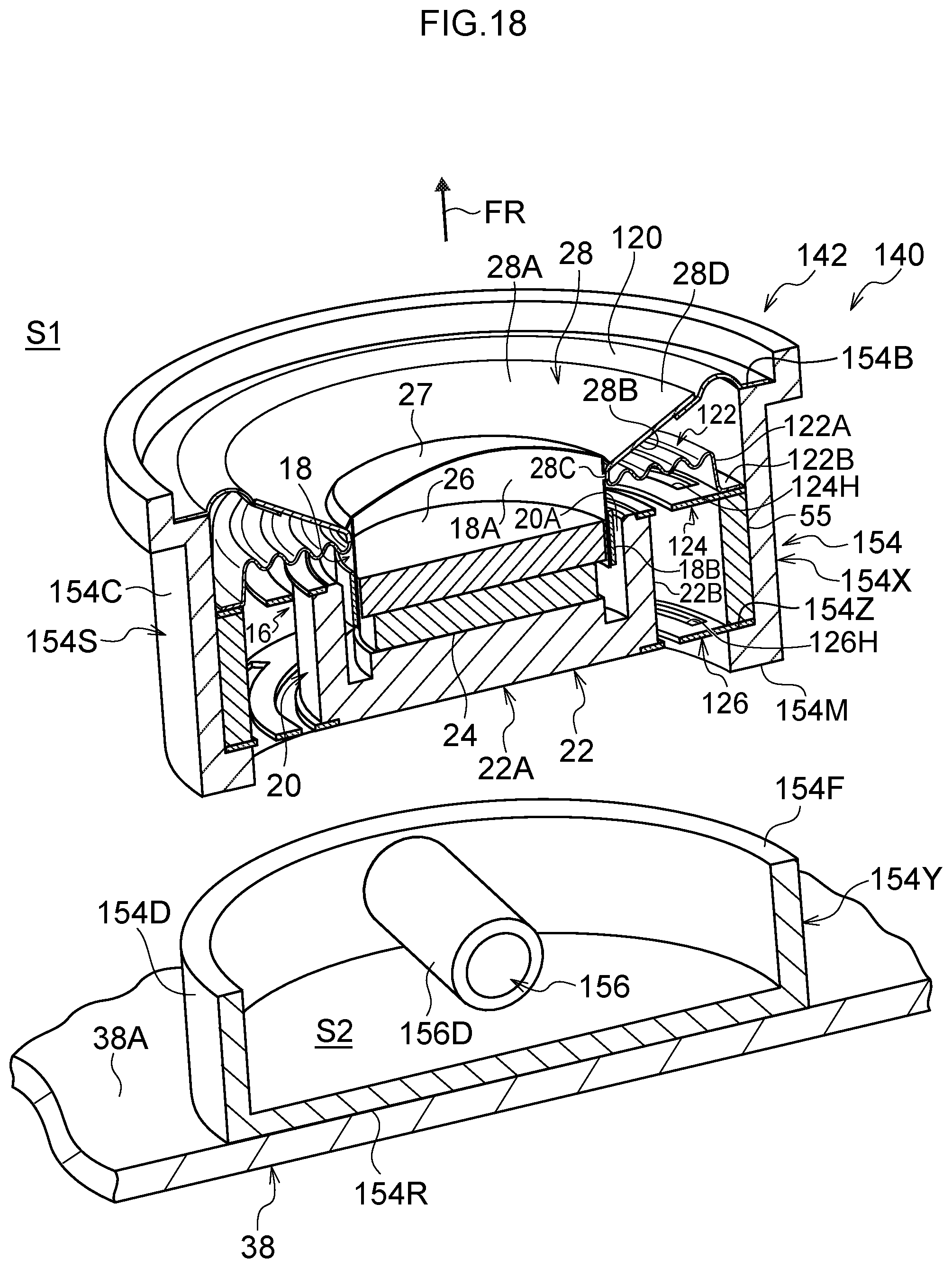 Patent US12375848 Figure 18 – Electroacoustic transducer and electroacoustic transducer unit