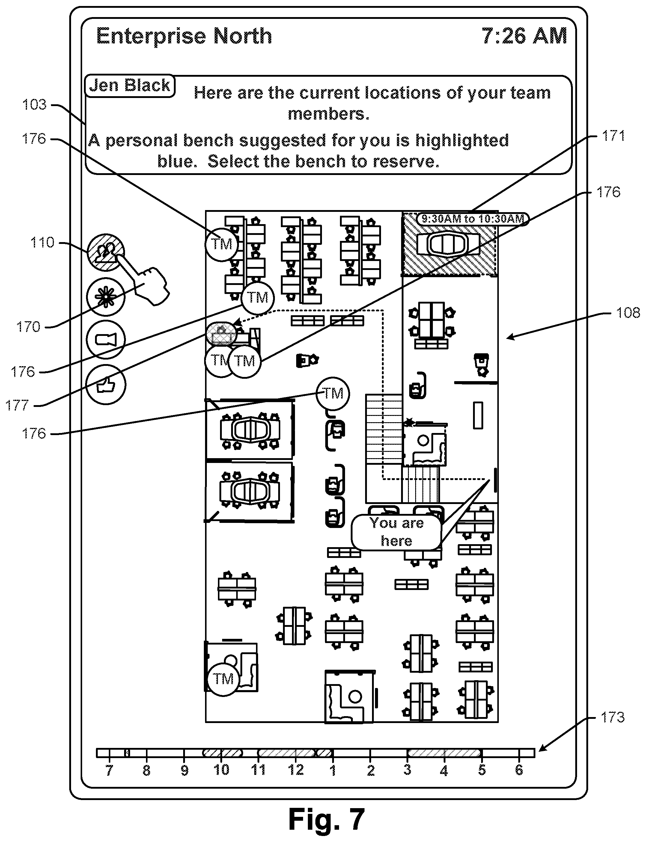 Patent US12375874 Figure 7 – Space guidance and management system and method