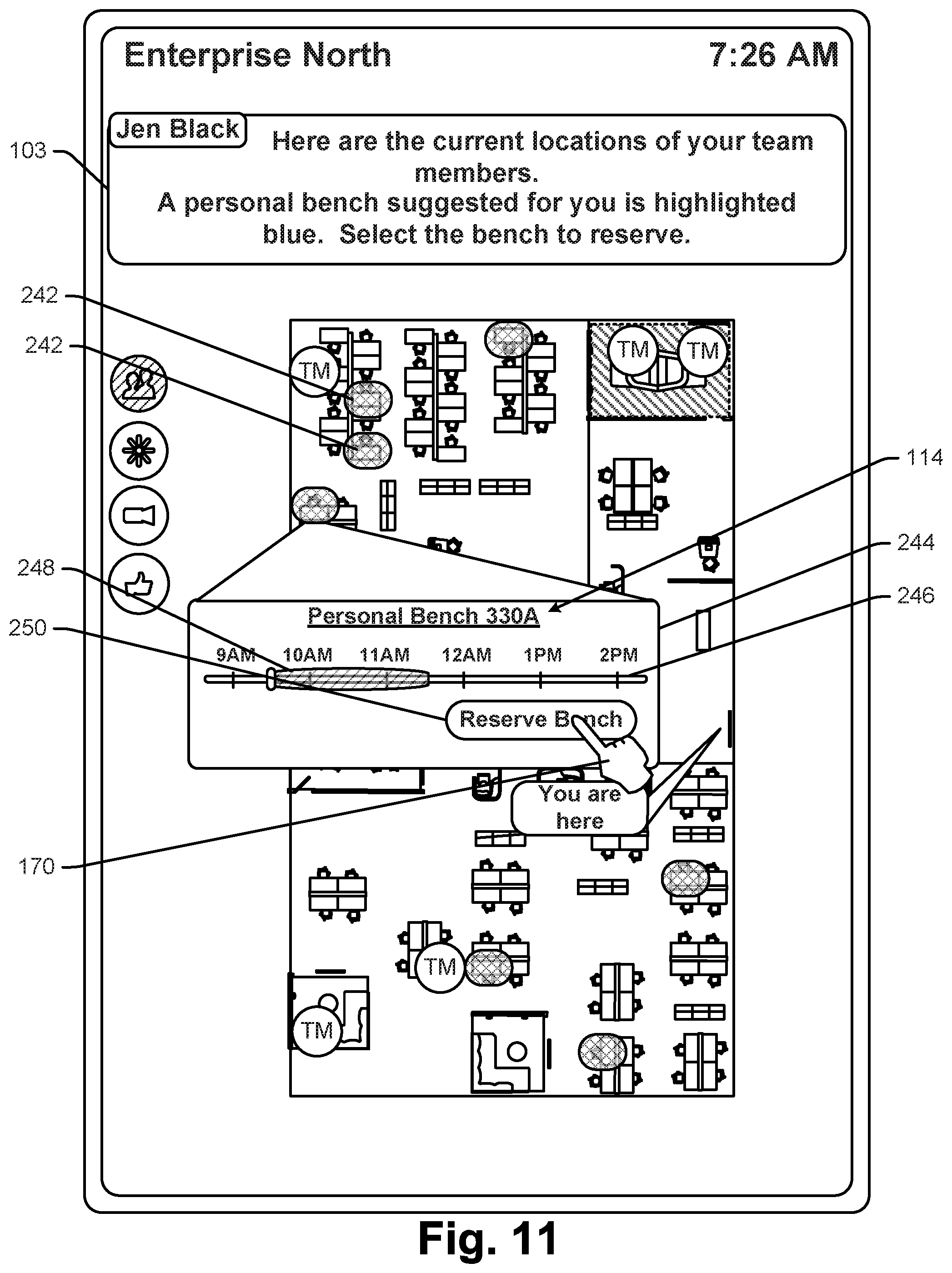 Patent US12375874 Figure 11 – Space guidance and management system and method