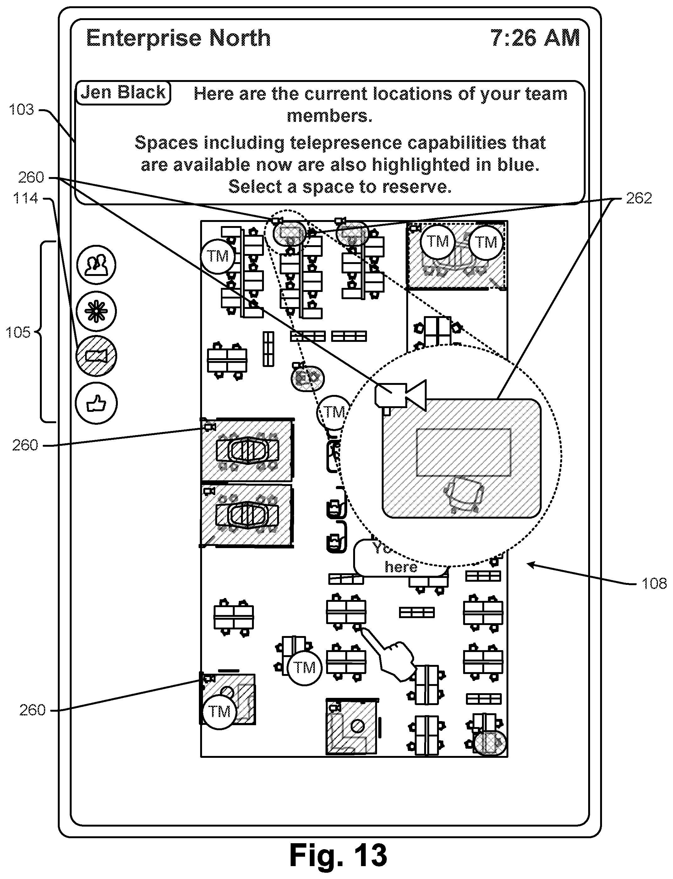Patent US12375874 Figure 13 – Space guidance and management system and method