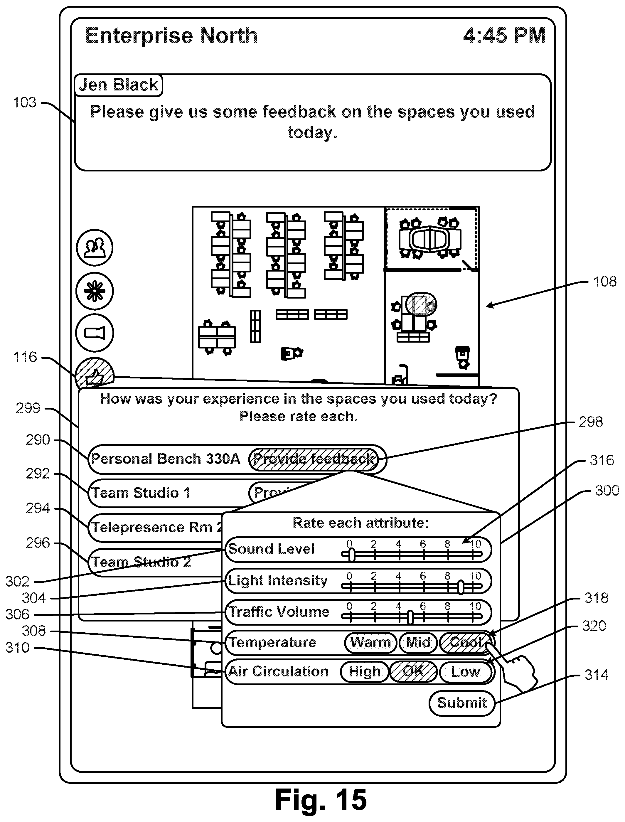 Patent US12375874 Figure 15 – Space guidance and management system and method