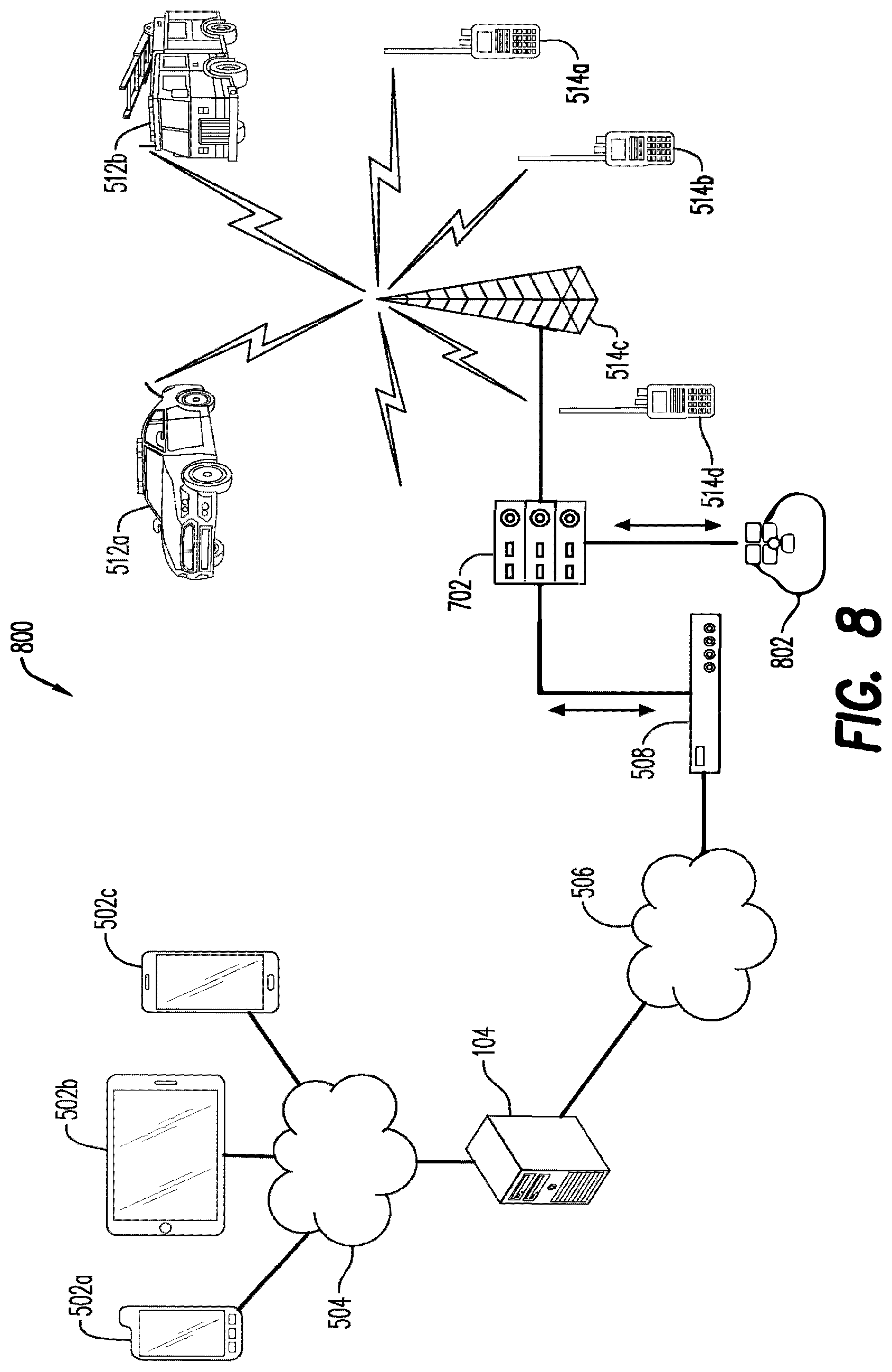 Patent US12375890 Figure 8 – System and method for managing access to a push-to-talk-over-cellular communication network