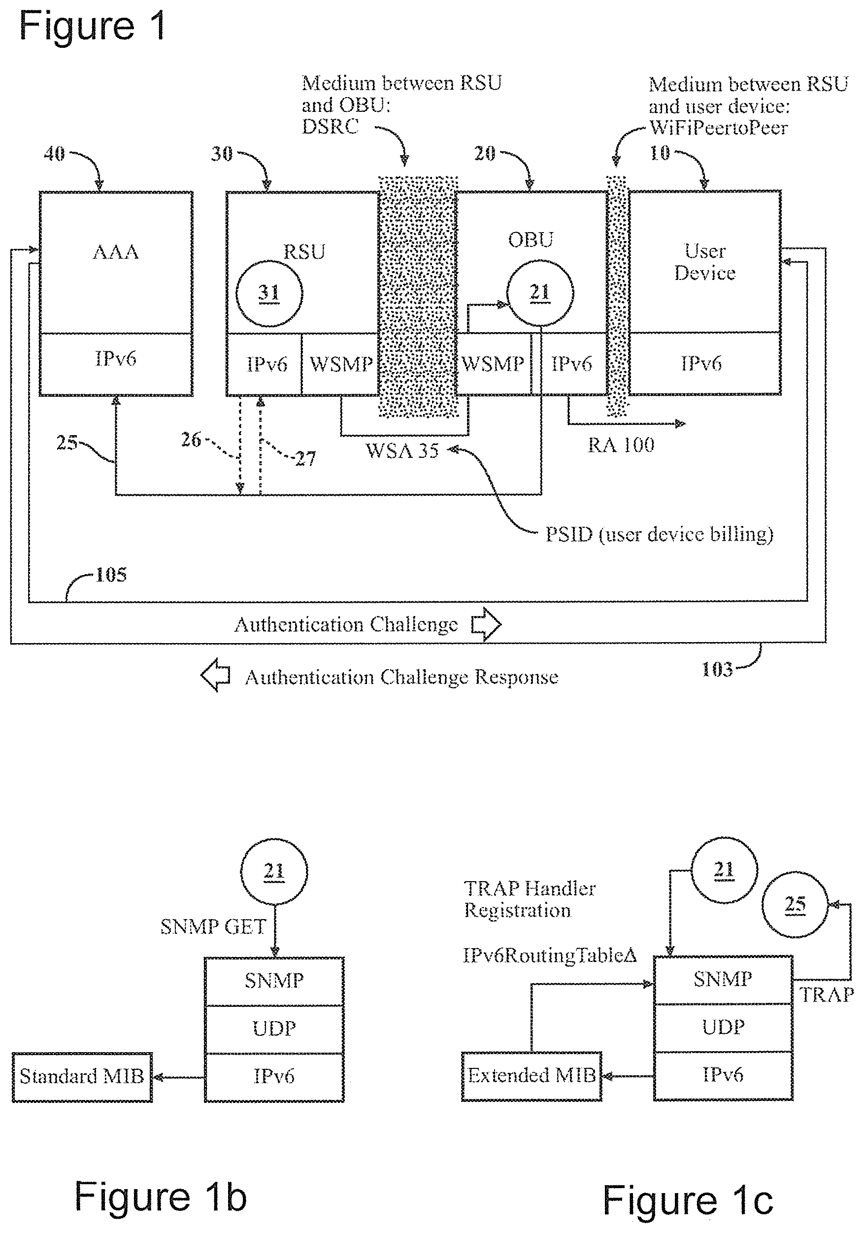 Patent US12375893 Figure 1 – System for authenticating and authorizing access to and accounting for wireless access vehicular environment consumption by client devices