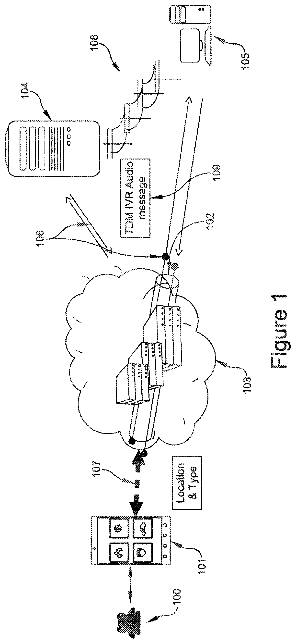 Patent US12375896 Figure 1 – Method and system for emergency call management