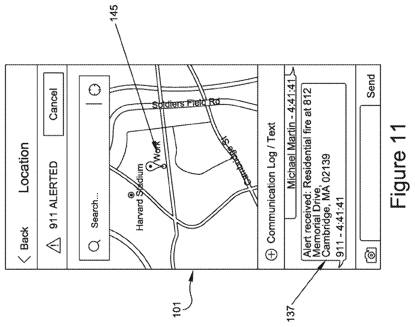 Patent US12375896 Figure 11 – Method and system for emergency call management