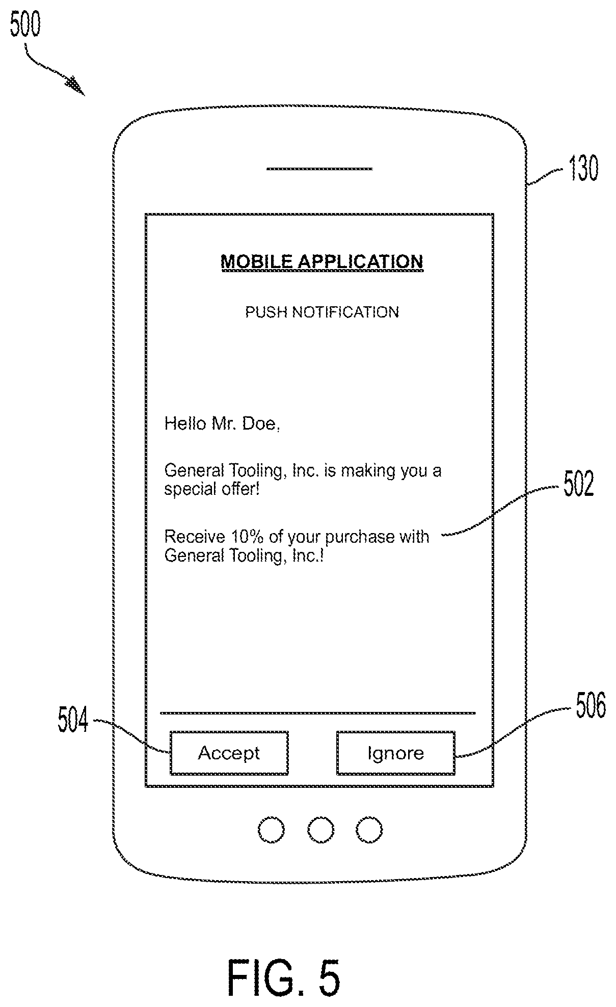 Patent US12375918 Figure 5 – Geolocation-based notifications using relationships in separate systems