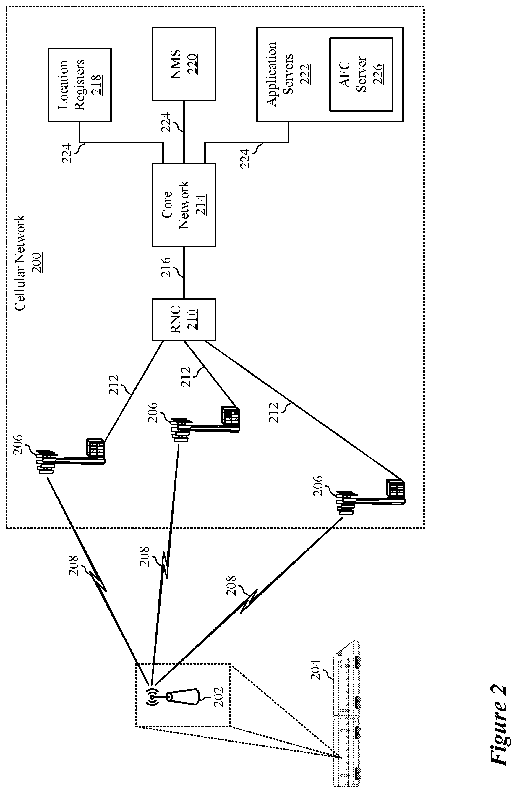 Patent US12375995 Figure 2 – Automated frequency coordination for high speed mobility