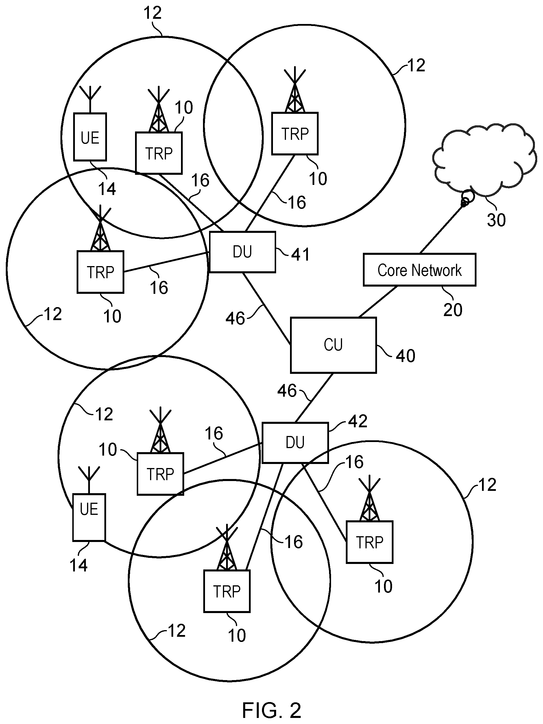 Patent US12375999 Figure 2 – Cost-based route selection for IAB node migration