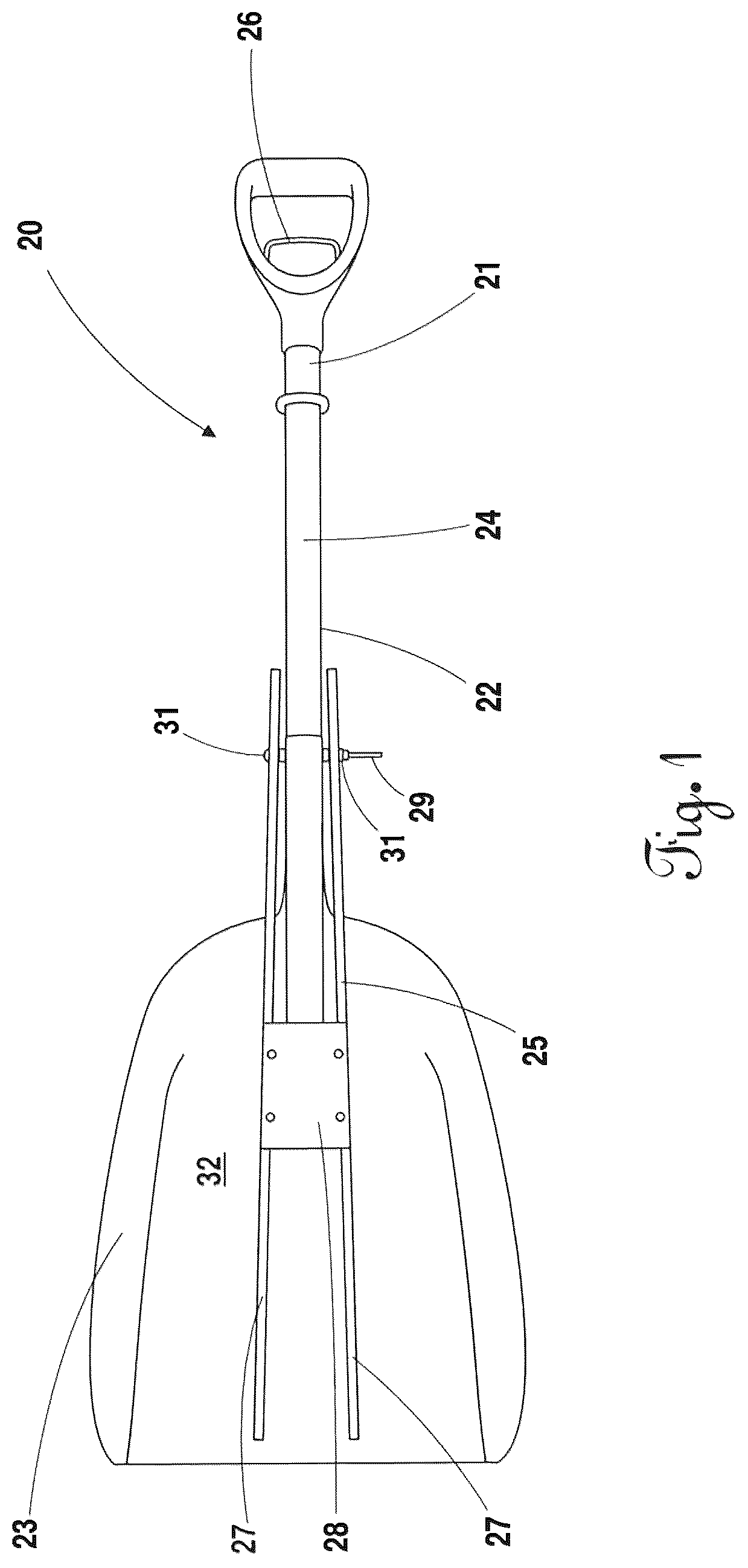 Patent US12376506 — Debris handling shovel attachment — Figure 1
