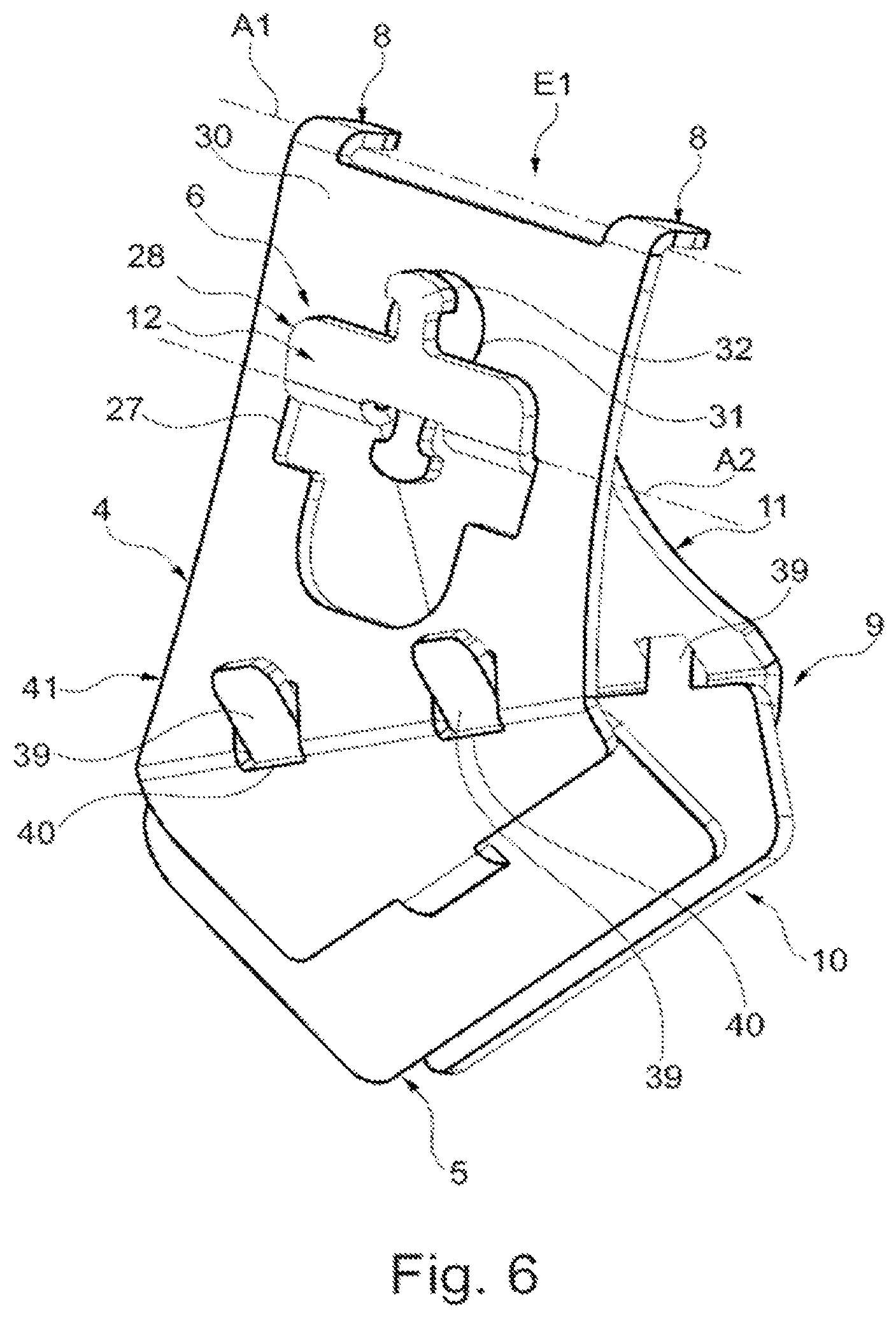 Patent US12376507 Figure 6 – Scraper device for a disc of an agricultural machine and associated agricultural machine