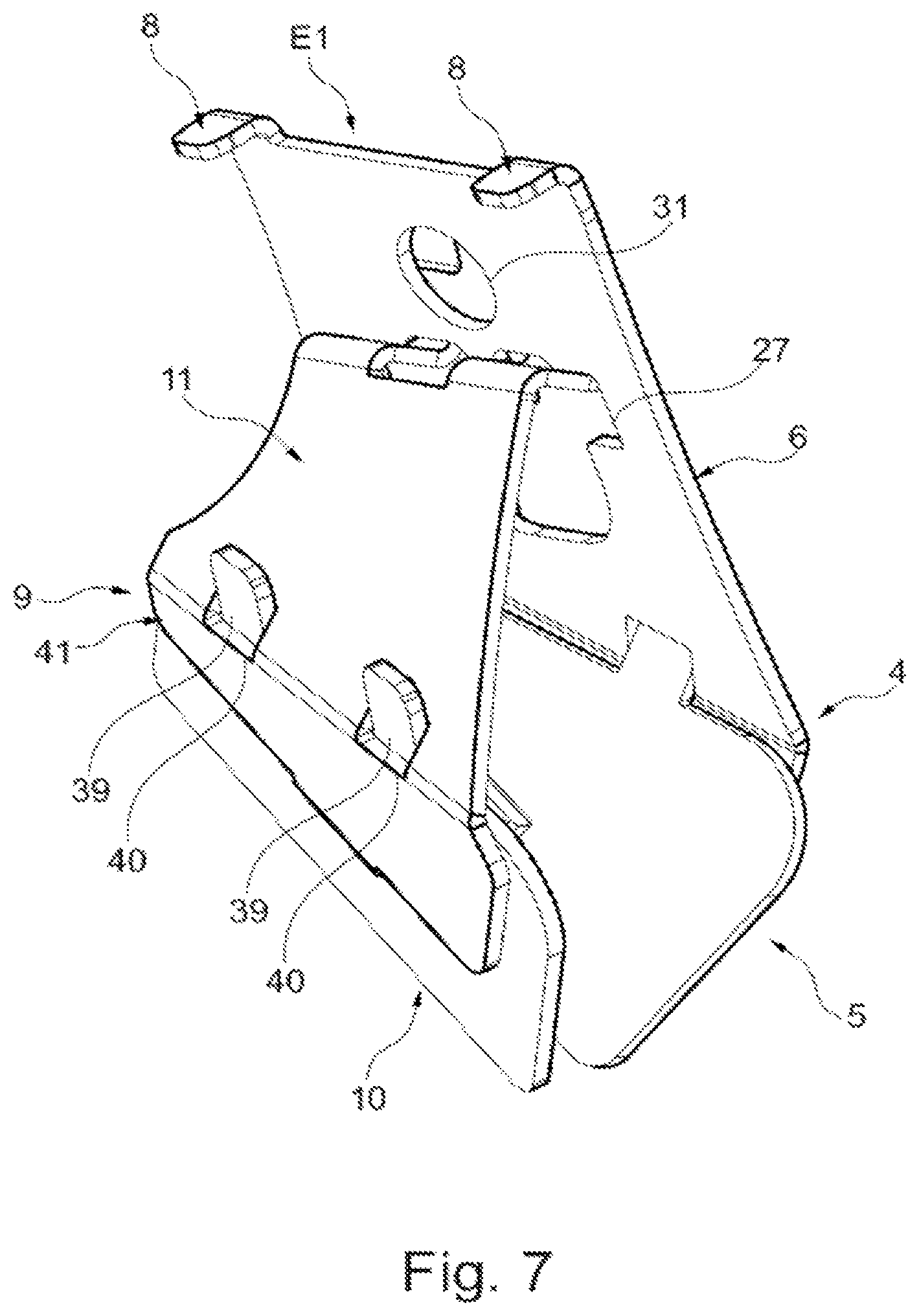 Patent US12376507 Figure 7 – Scraper device for a disc of an agricultural machine and associated agricultural machine
