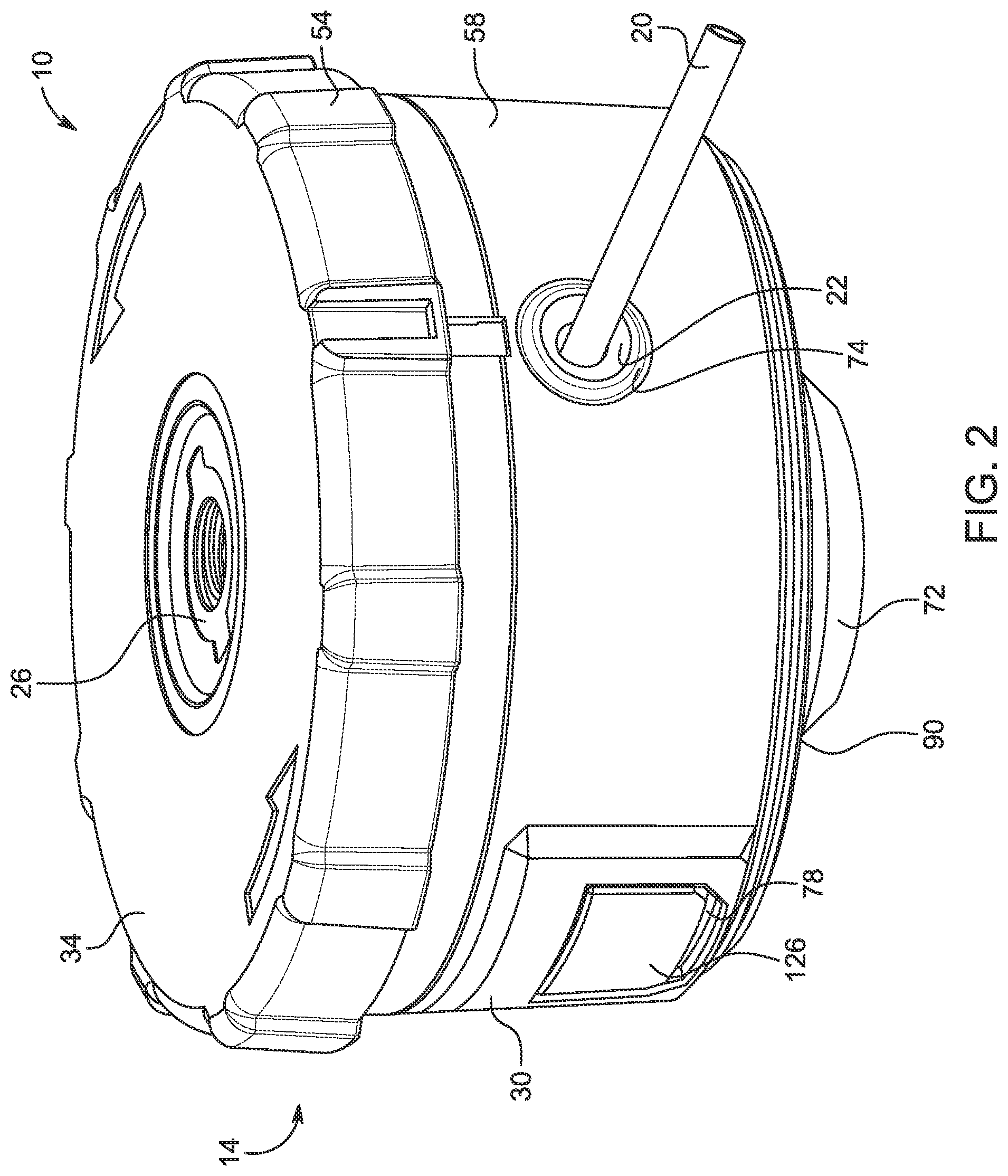 Patent US12376515 Figure 2 – String trimmer assembly and trimmer head for use with same