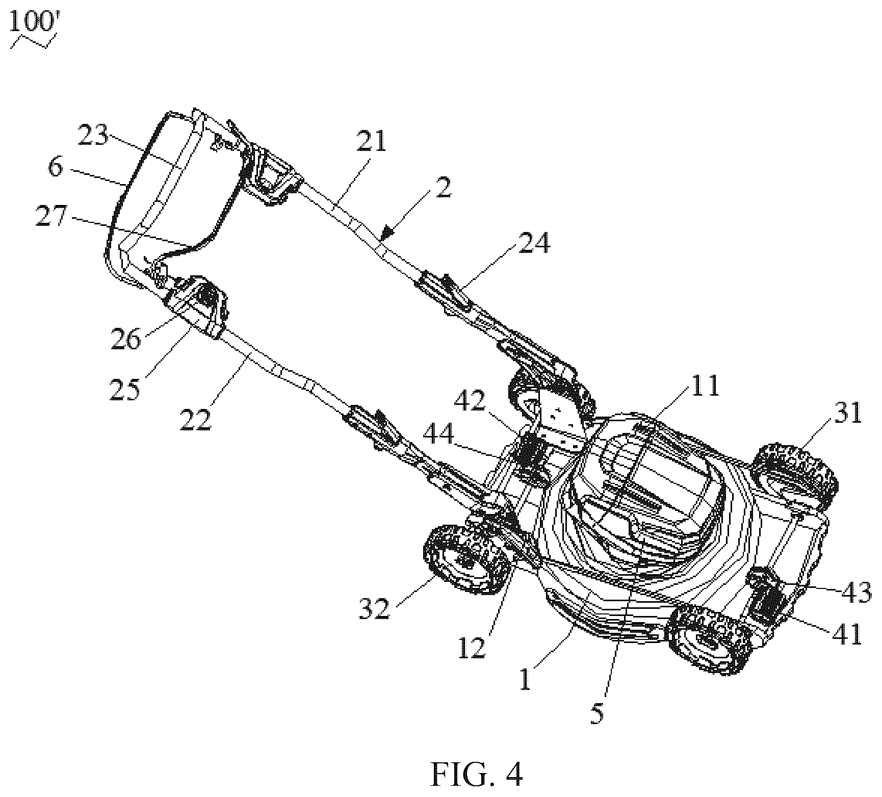 Patent US12376516 Figure 3 – Mower and garden tool