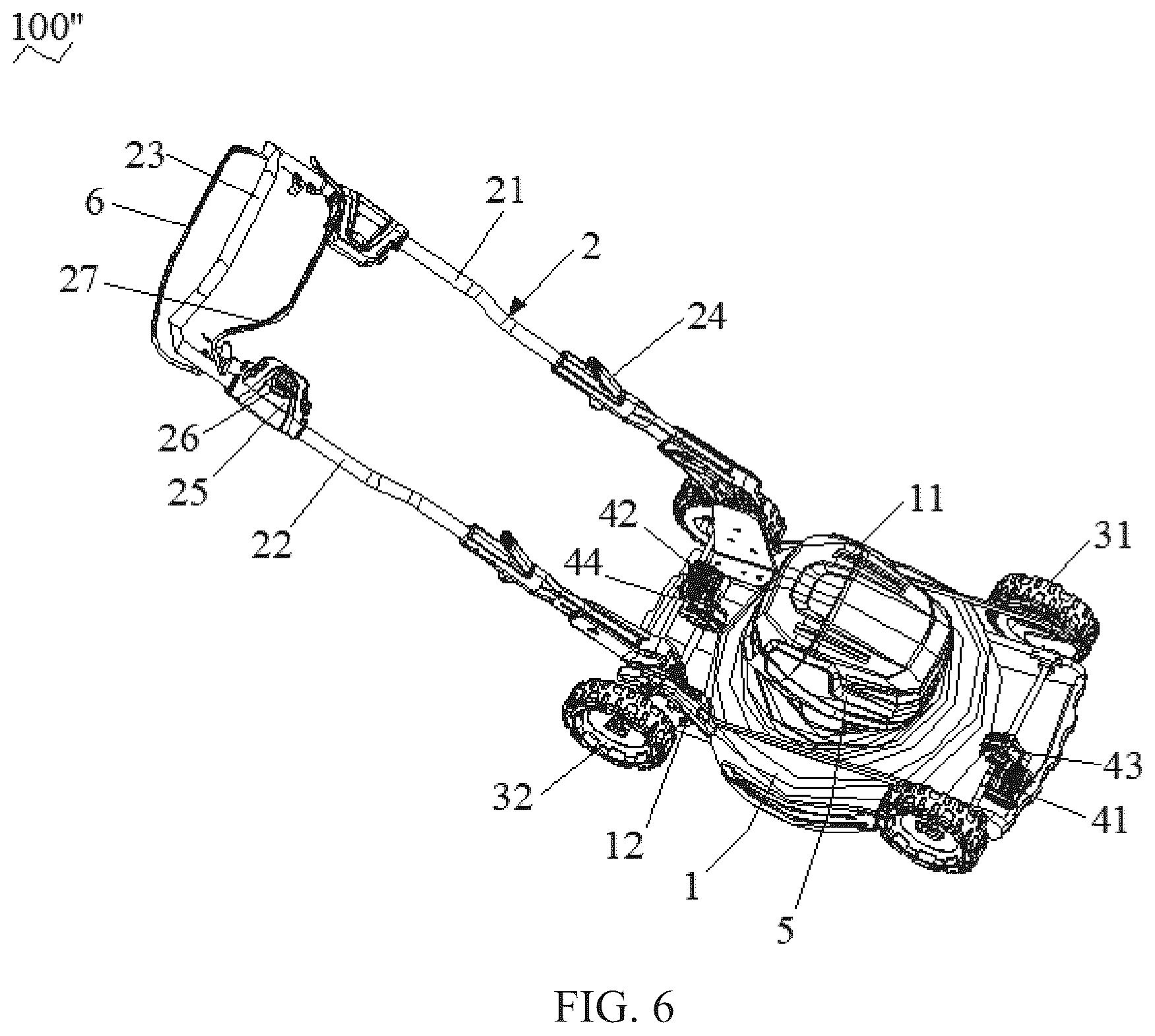 Patent US12376516 Figure 5 – Mower and garden tool