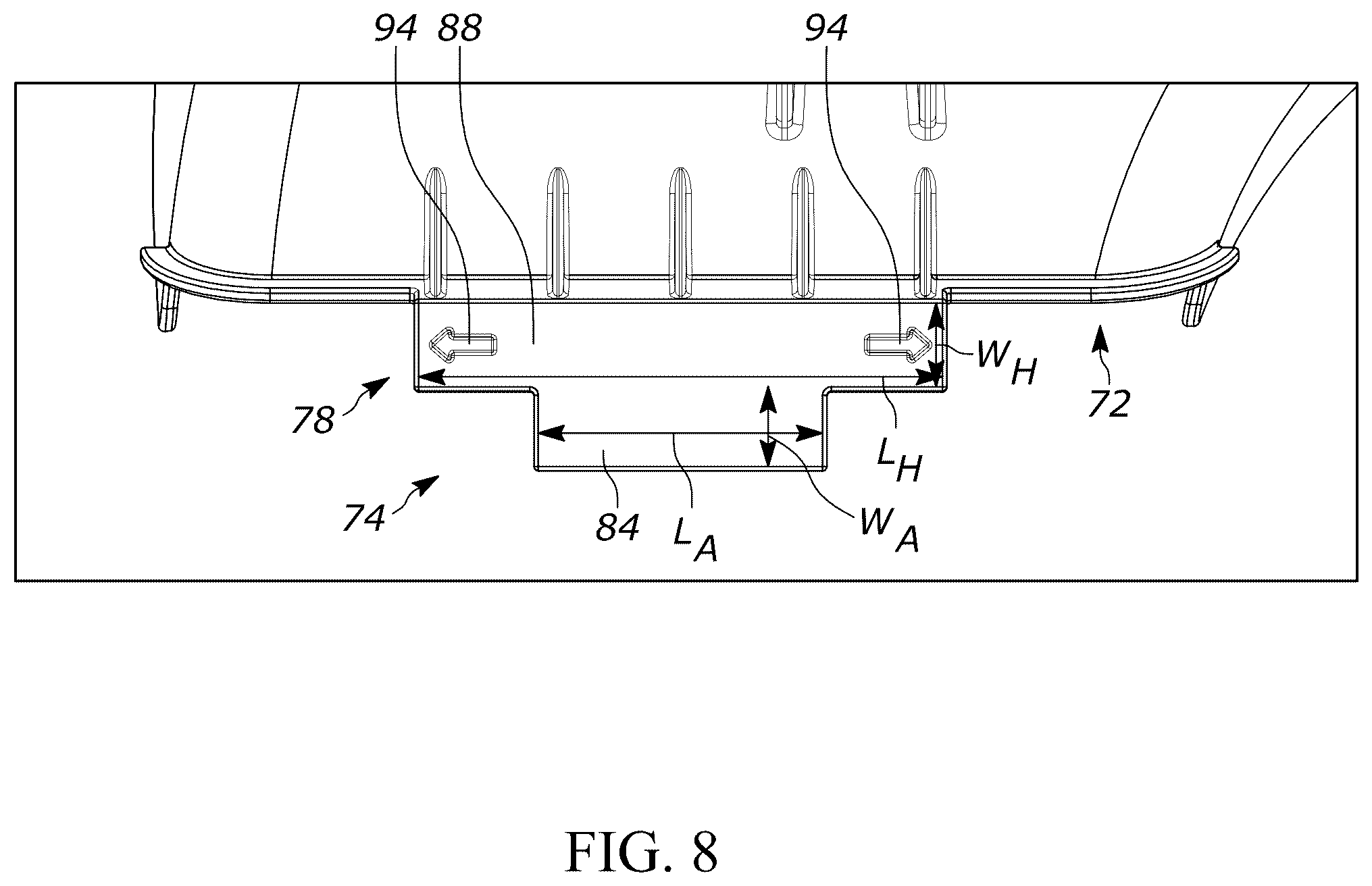 Patent US12376517 Figure 8 – Lawnmower discharge accessories