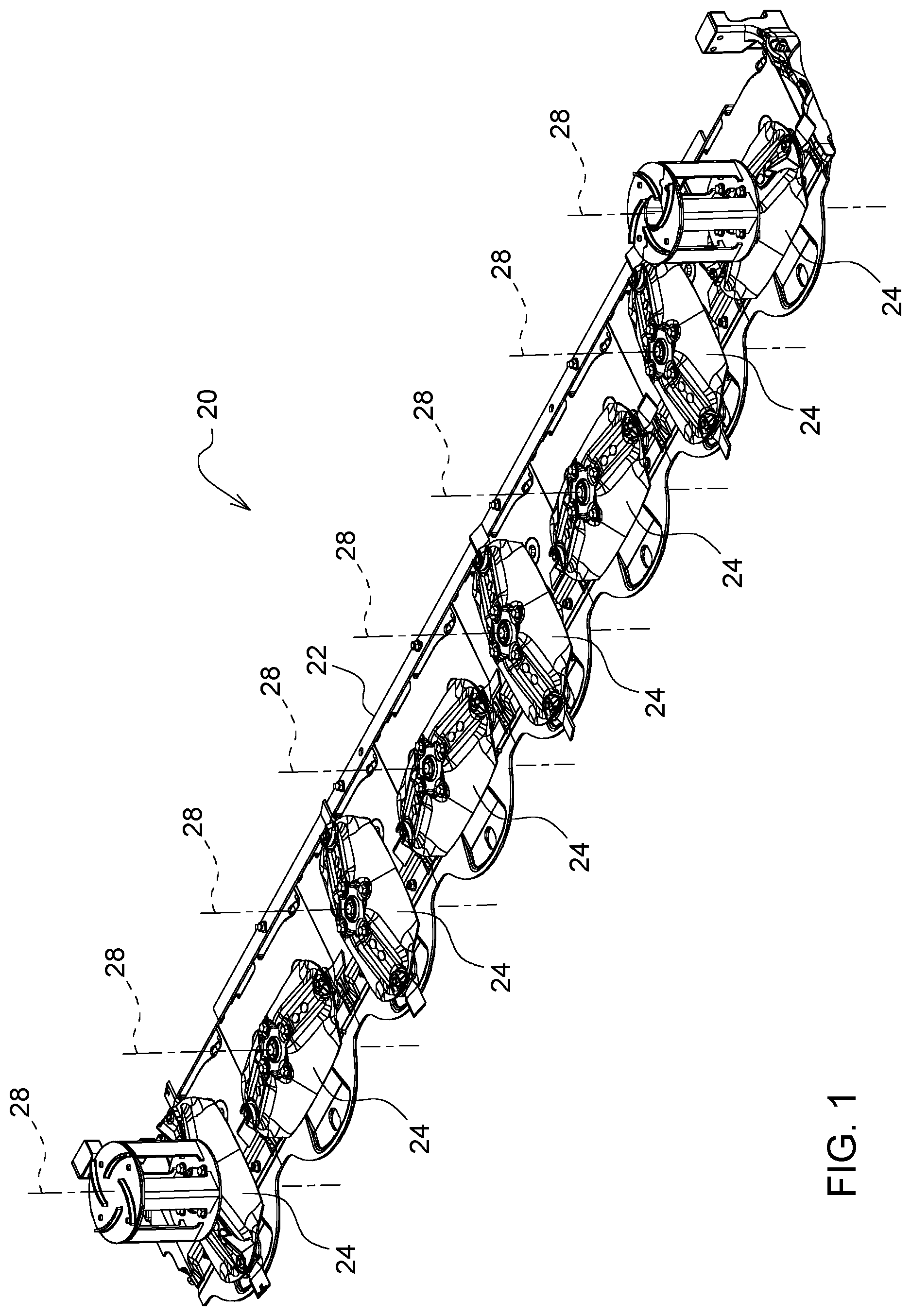 Patent US12376519 Figure 1 – Quick change blade for a rotating blade assembly of a mower implement