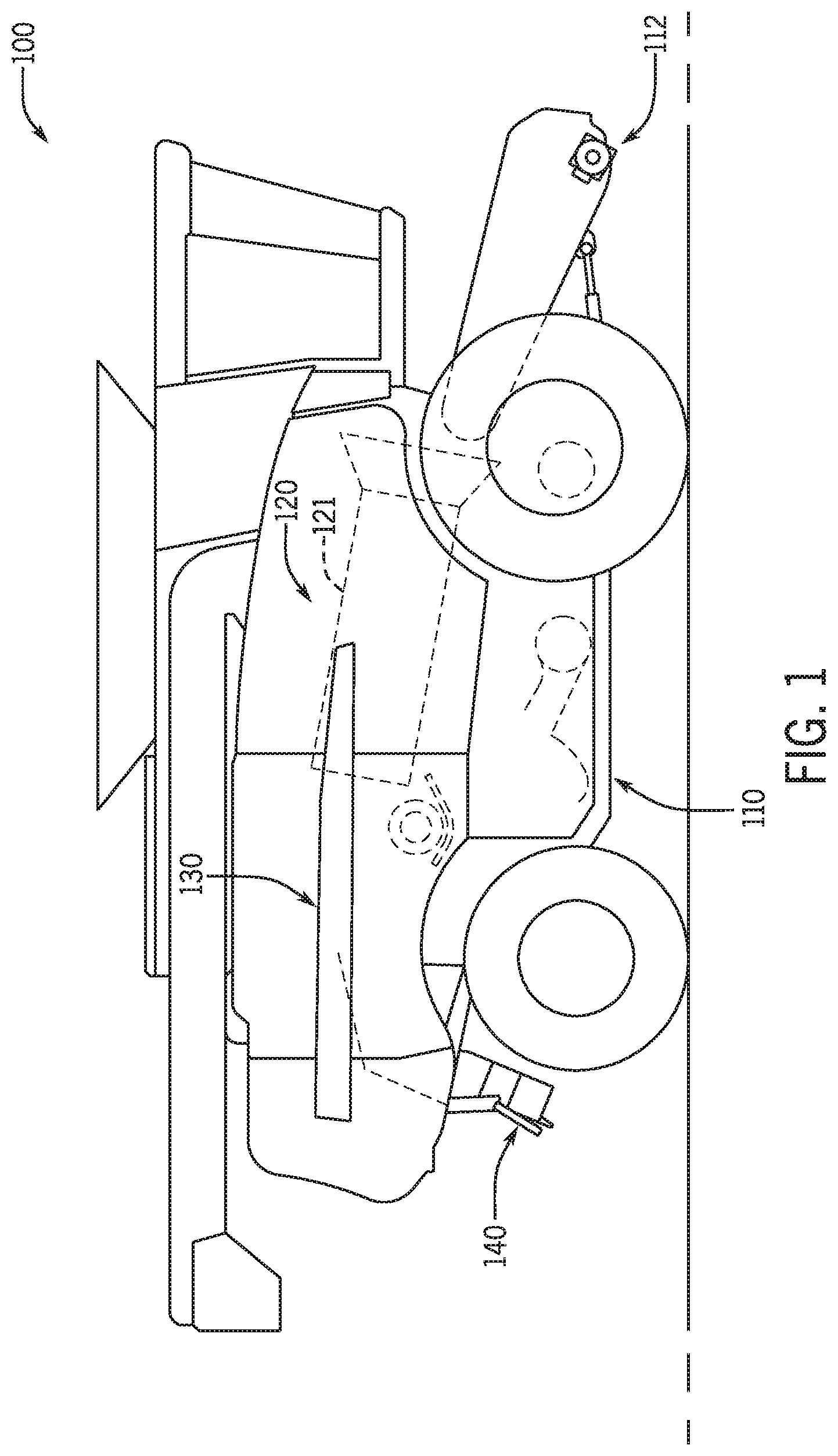 Patent US12376522 Figure 1 – Harvester header having a segment control system