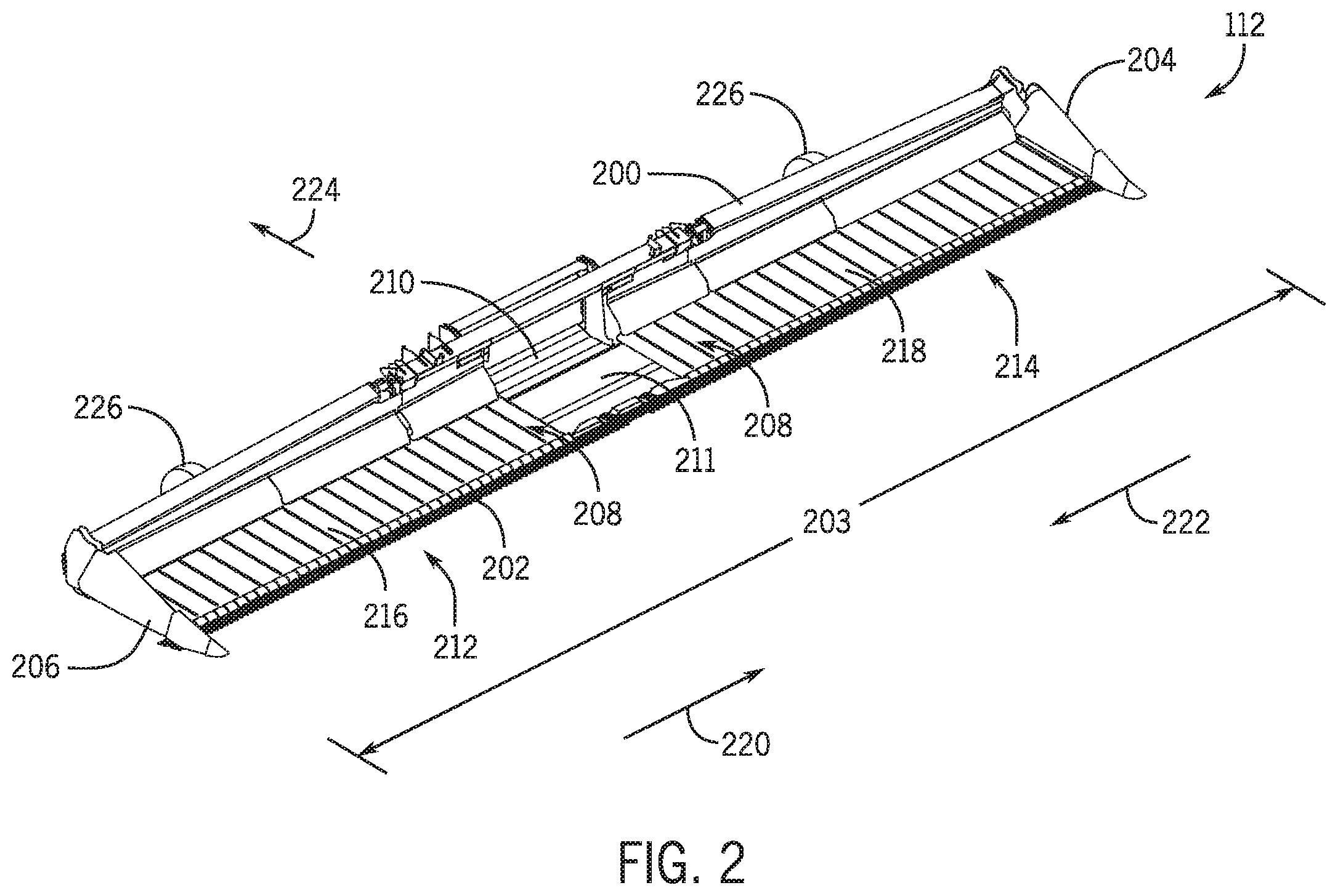 Patent US12376522 Figure 2 – Harvester header having a segment control system