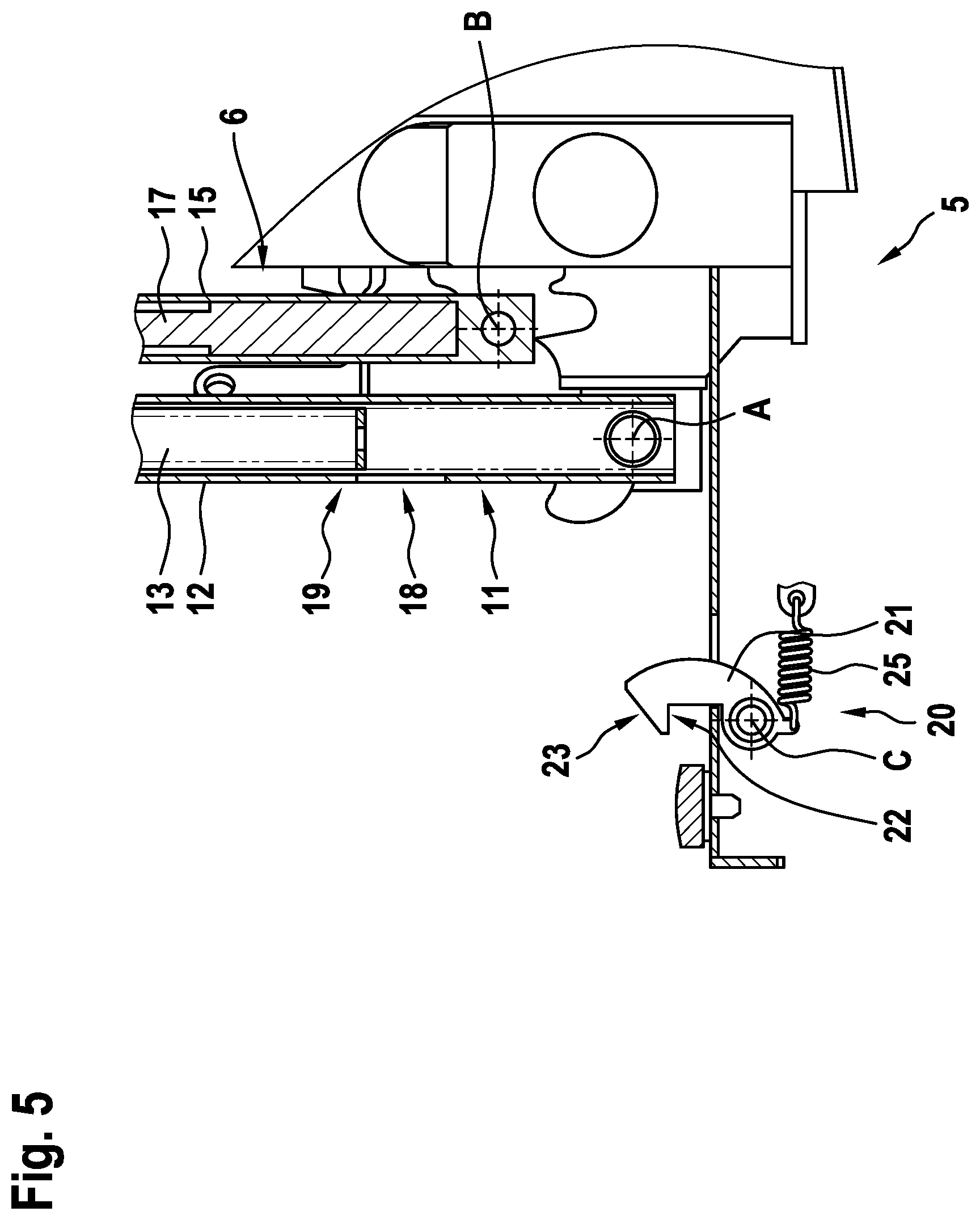 Patent US12376526 Figure 5 – Haymaking machine with catching element