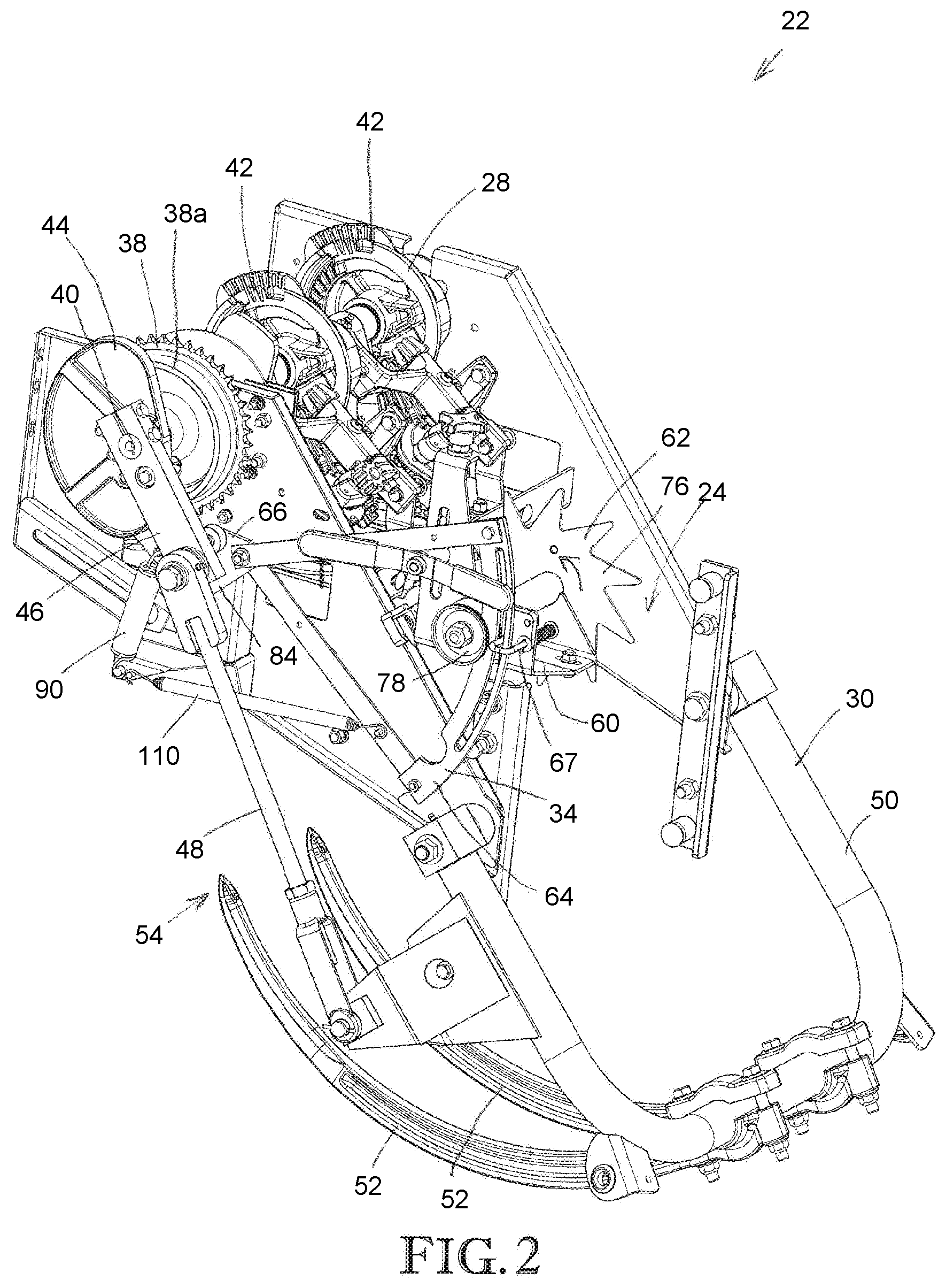 Patent US12376528 Figure 2 – Square baler needle lockout device