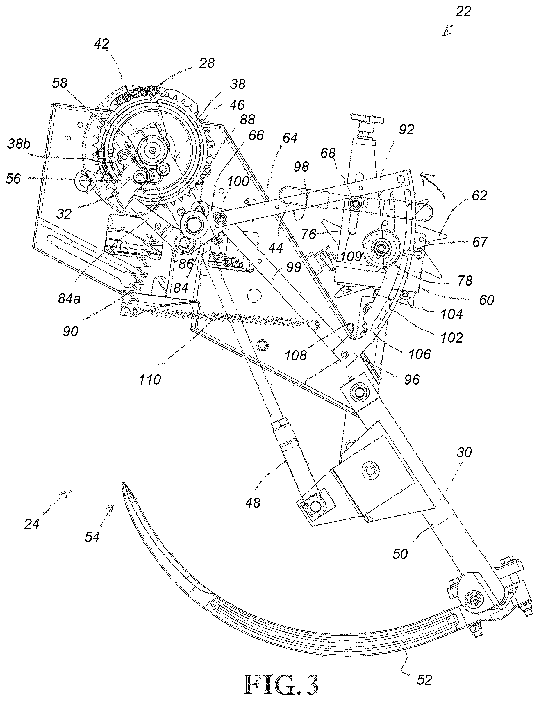 Patent US12376528 Figure 3 – Square baler needle lockout device