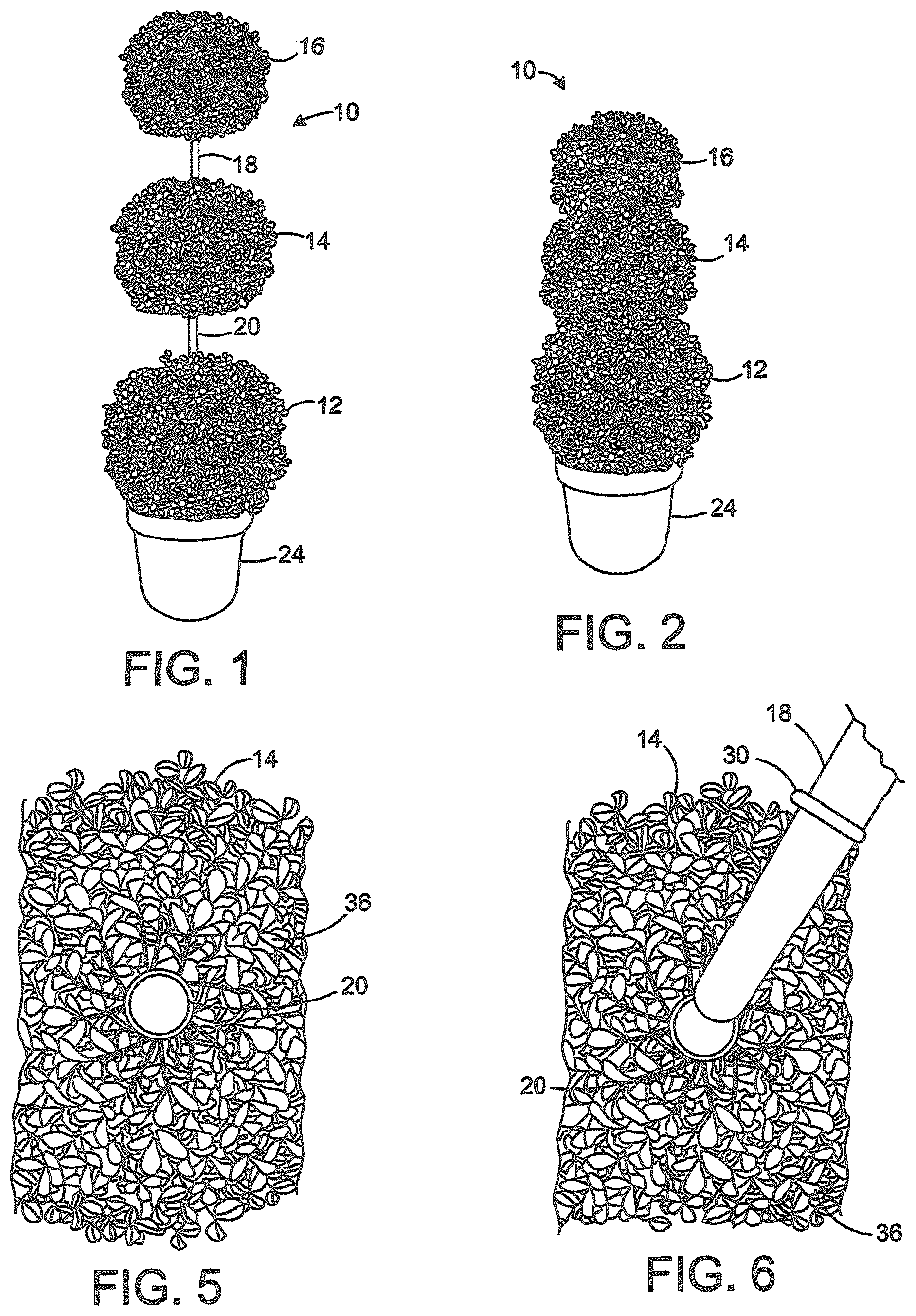 Patent US12376533 Figure 1 – Adjustable height topiary