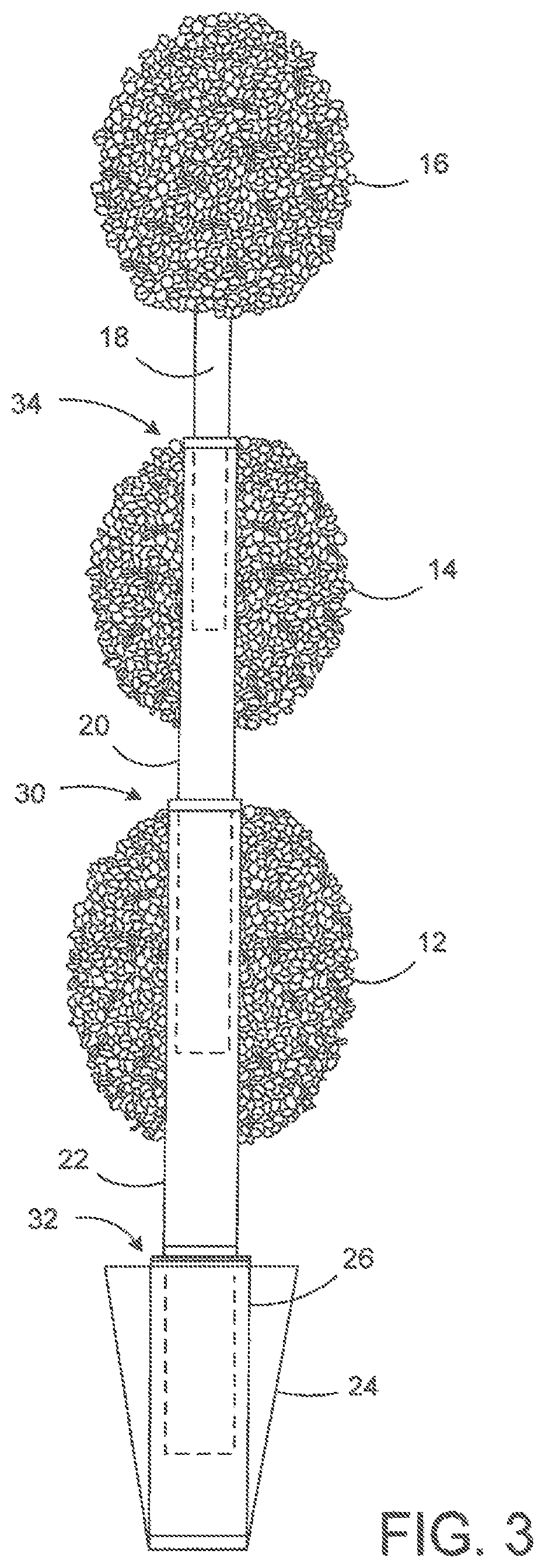 Patent US12376533 Figure 2 – Adjustable height topiary