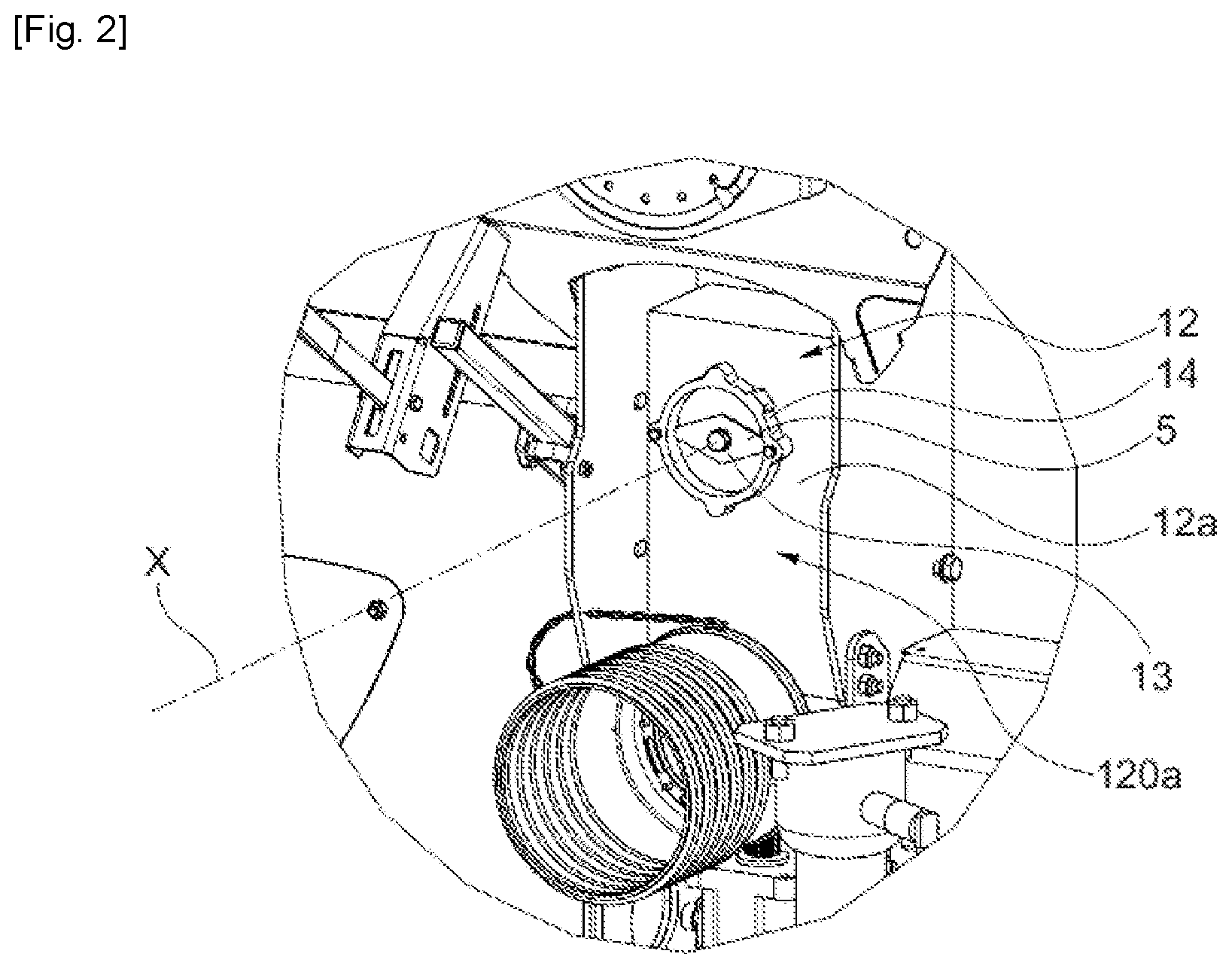 Patent US12376560 Figure 2 – Agricultural machine for distributing products for animal feeding and/or straw bedding