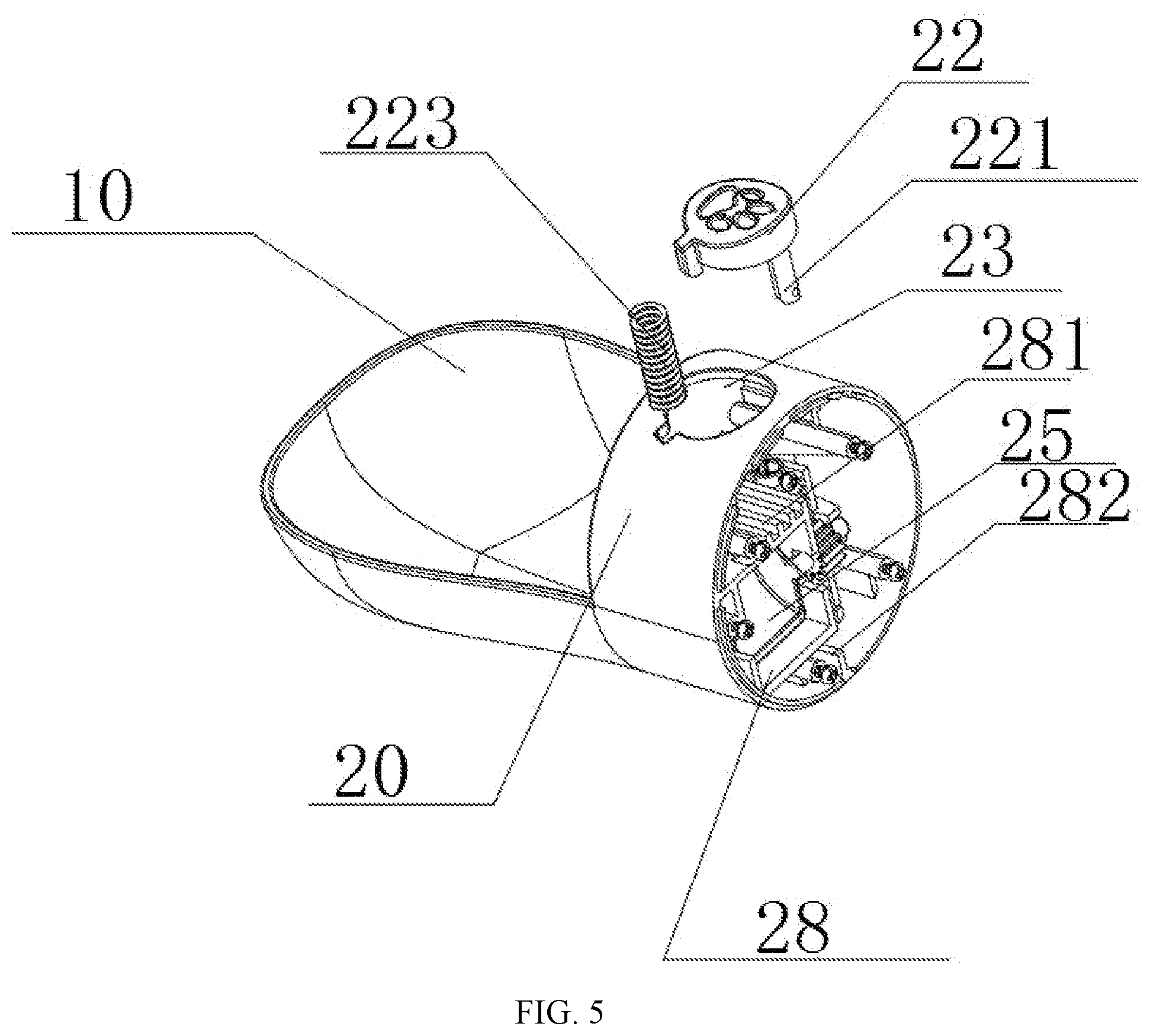 Patent US12376561 Figure 5 – Pet feeding-training device