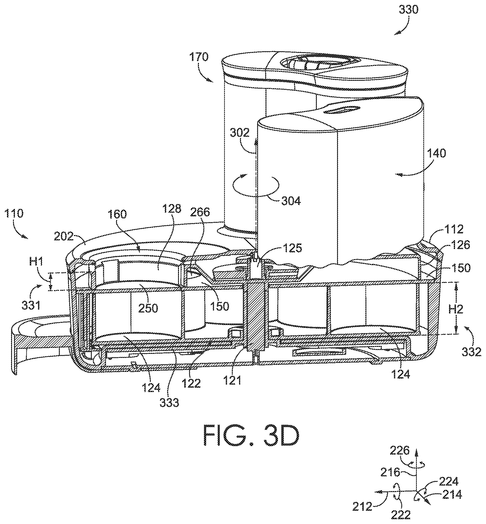 Patent US12376562 Figure 8 – Automatic animal feeding system for rotating disposal compartment components