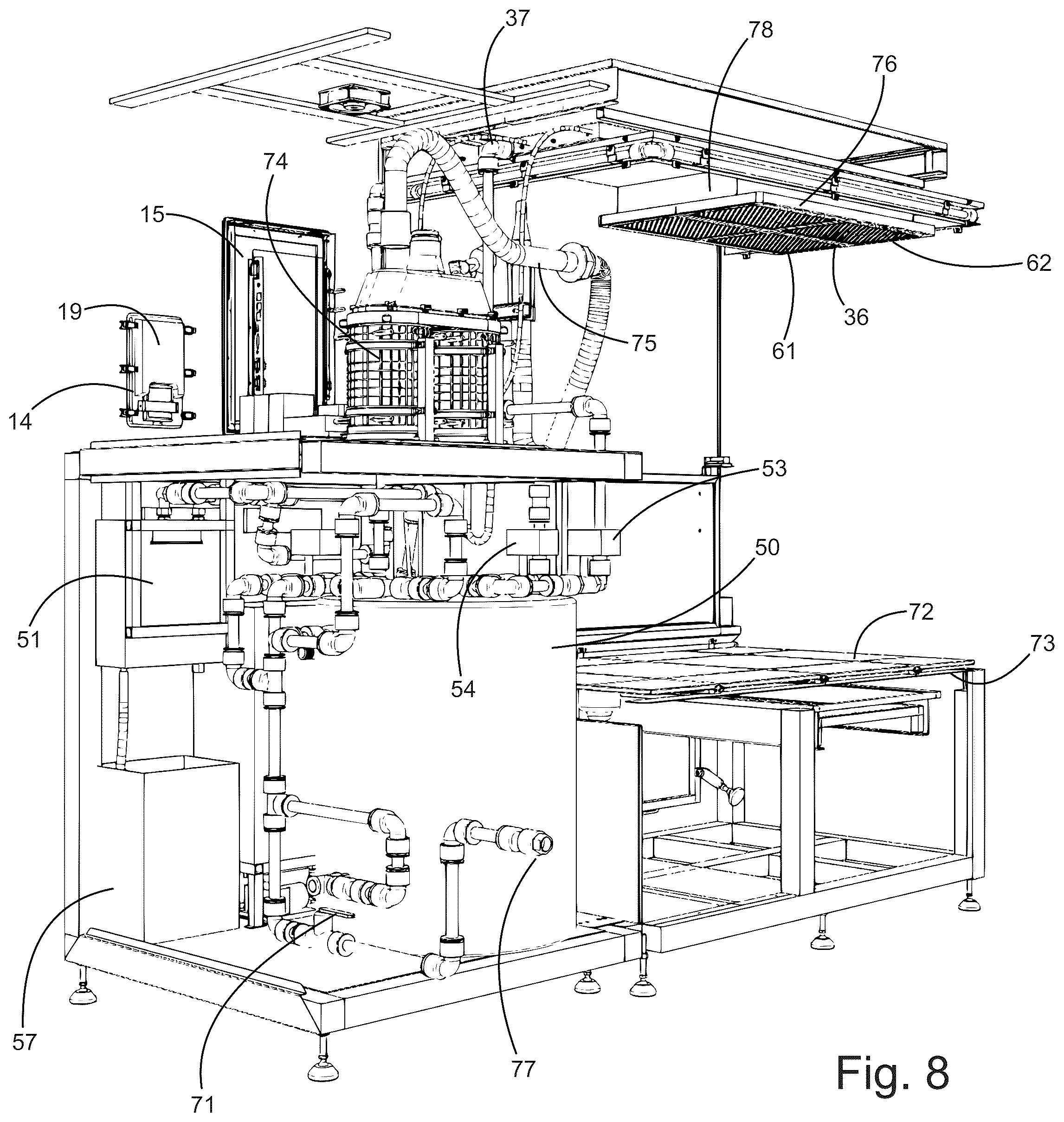 Patent US12376564 Figure 8 – Pet bath machine