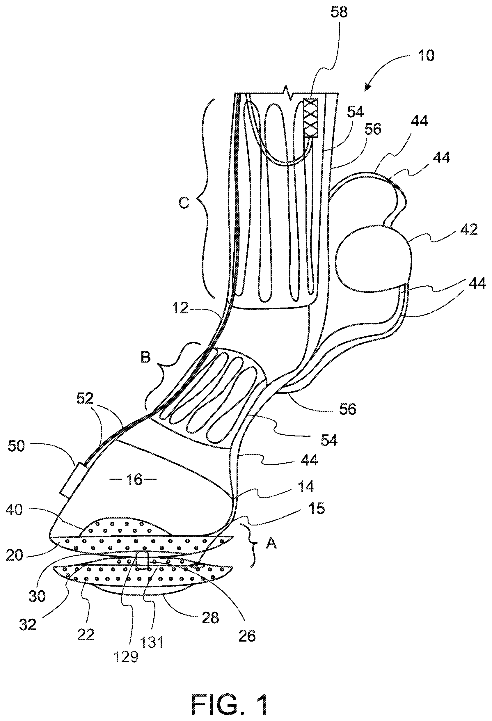 Patent US12376565 Figure 1 – Equine biomechanical orthotic device and method of use